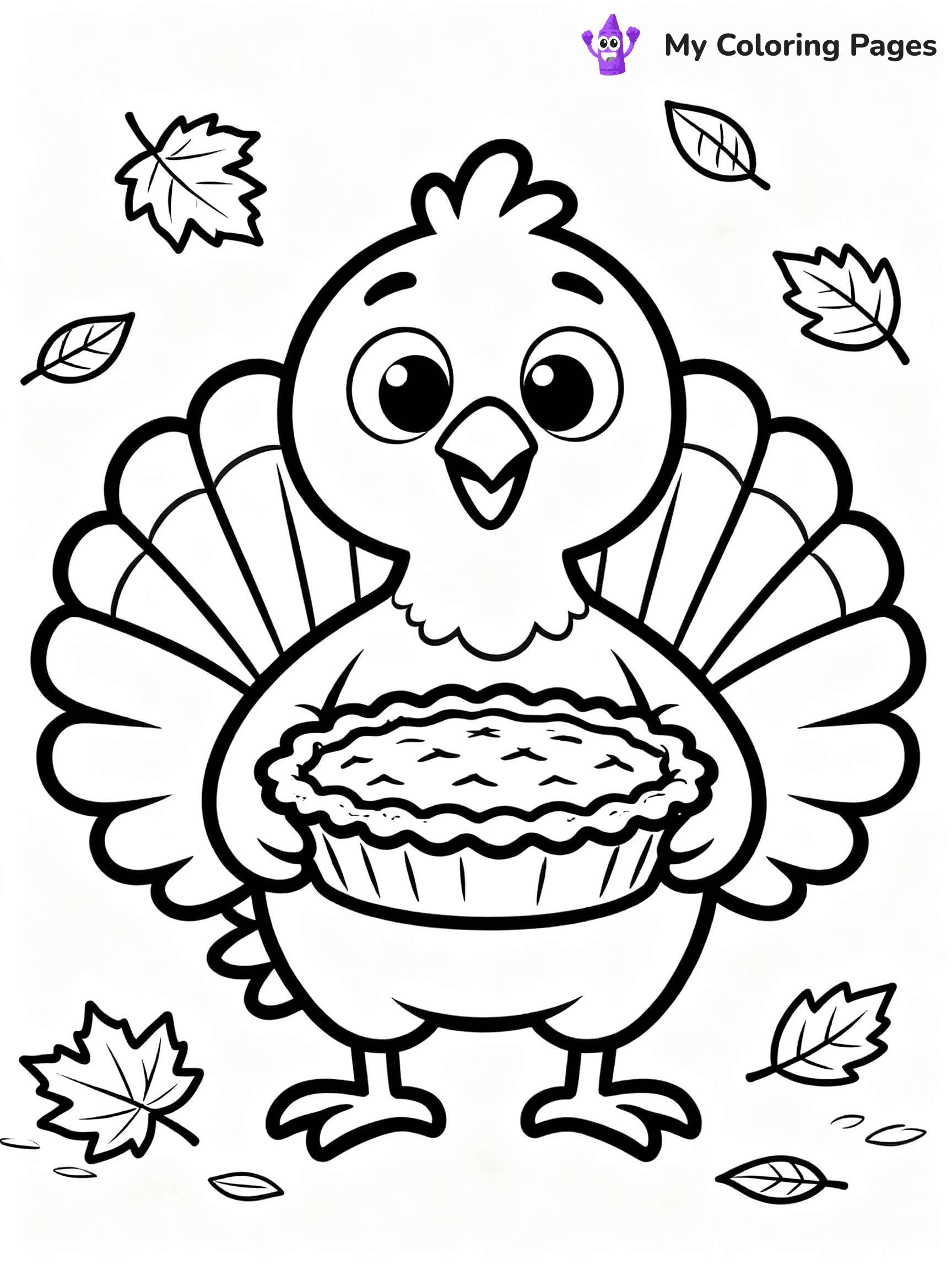 Cute Turkey Coloring Pages - 5