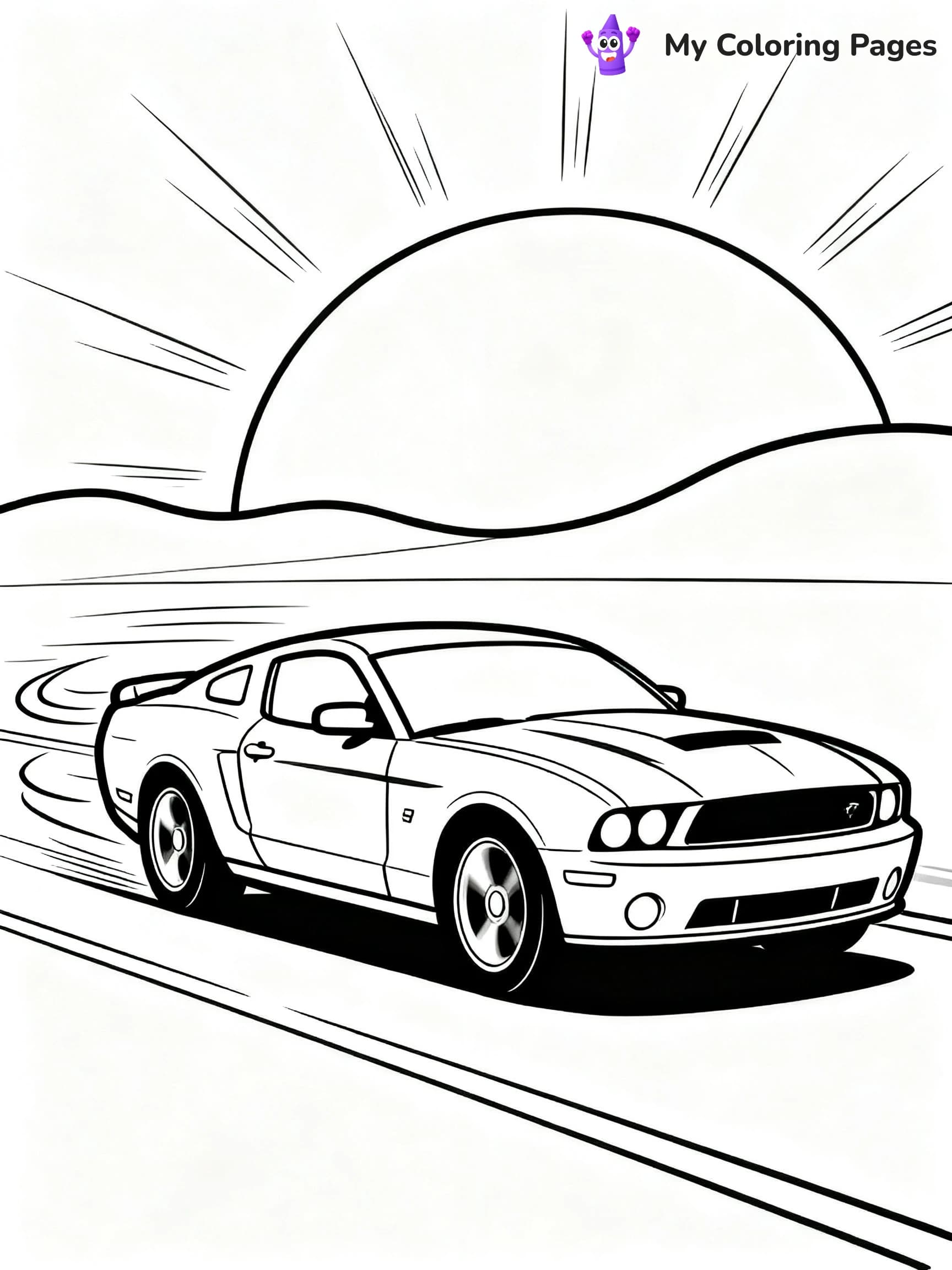 Hot Rod Muscle Car Coloring Pages - 14