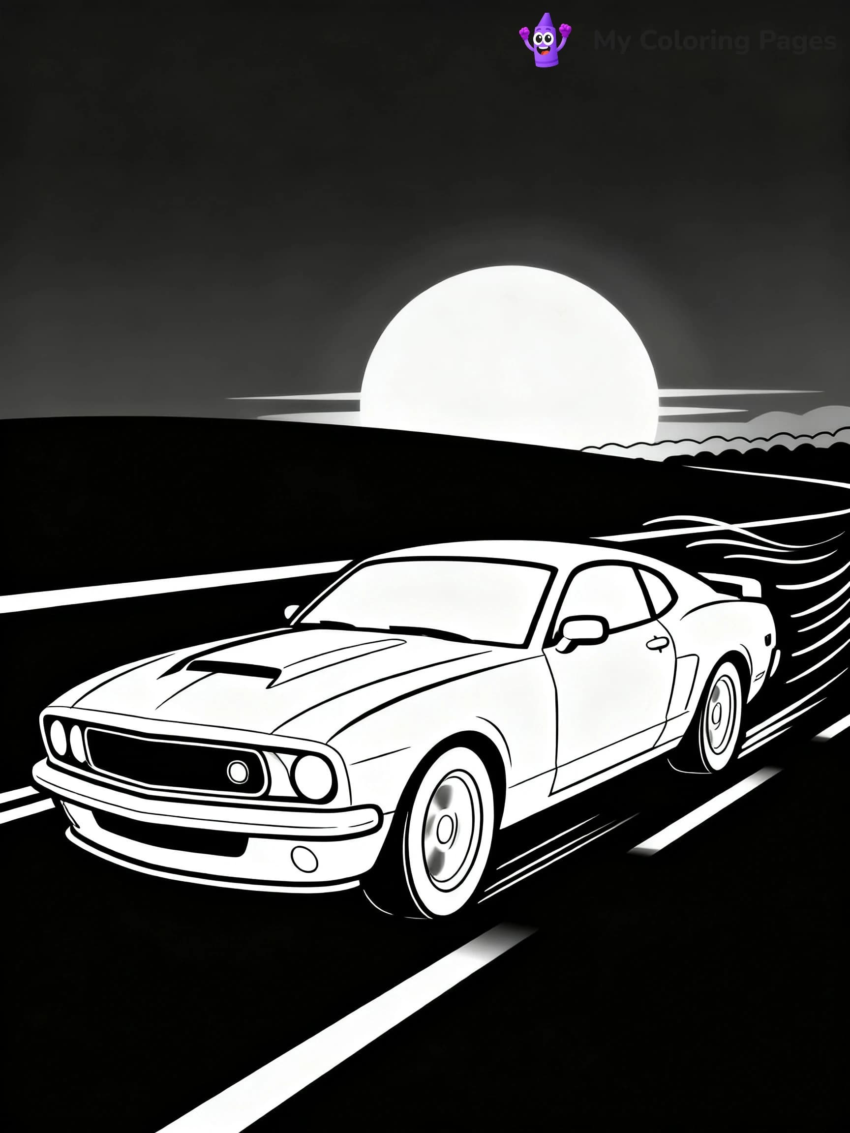 Hot Rod Muscle Car Coloring Pages - 13