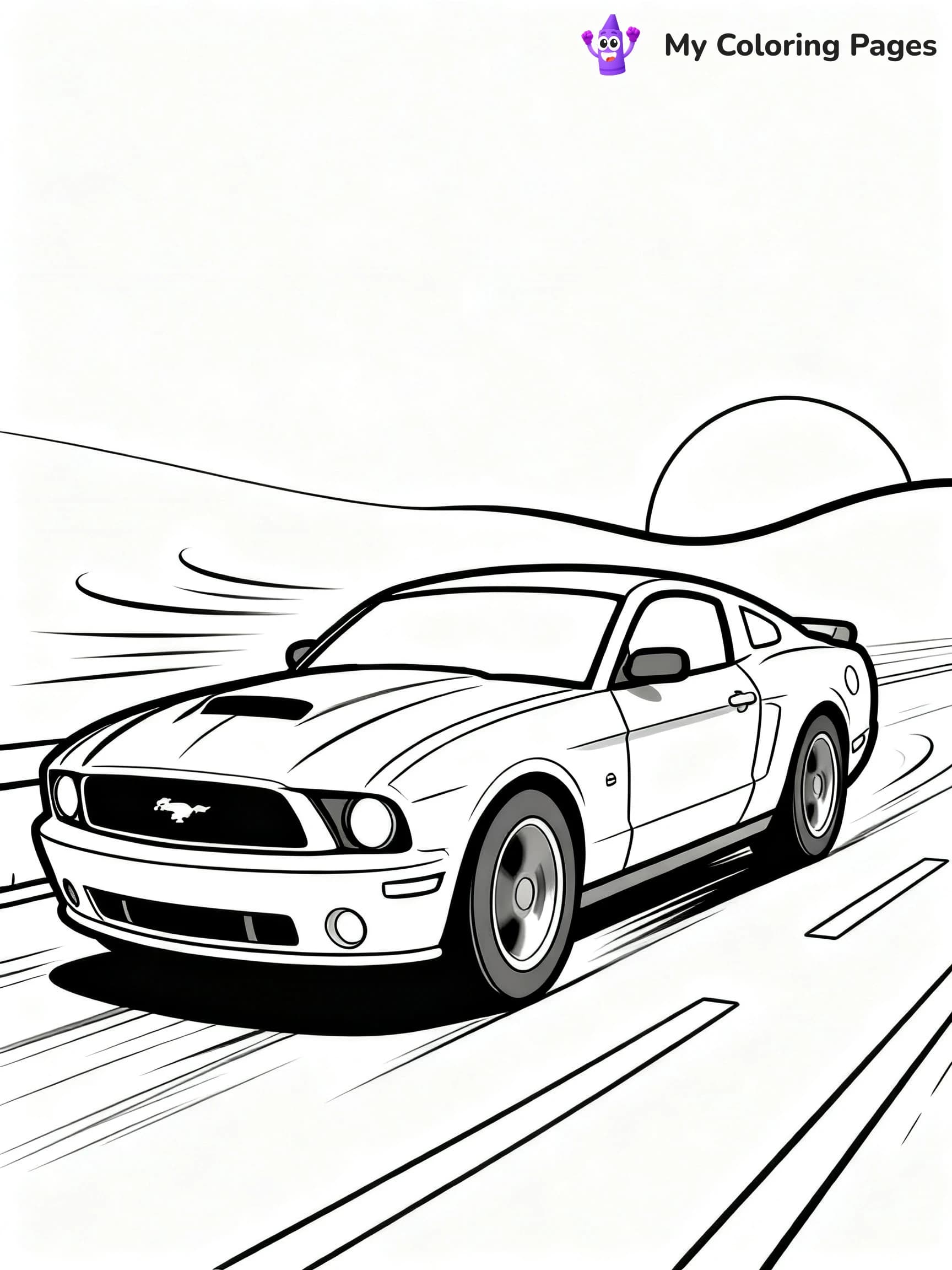 Hot Rod Muscle Car Coloring Pages - 10
