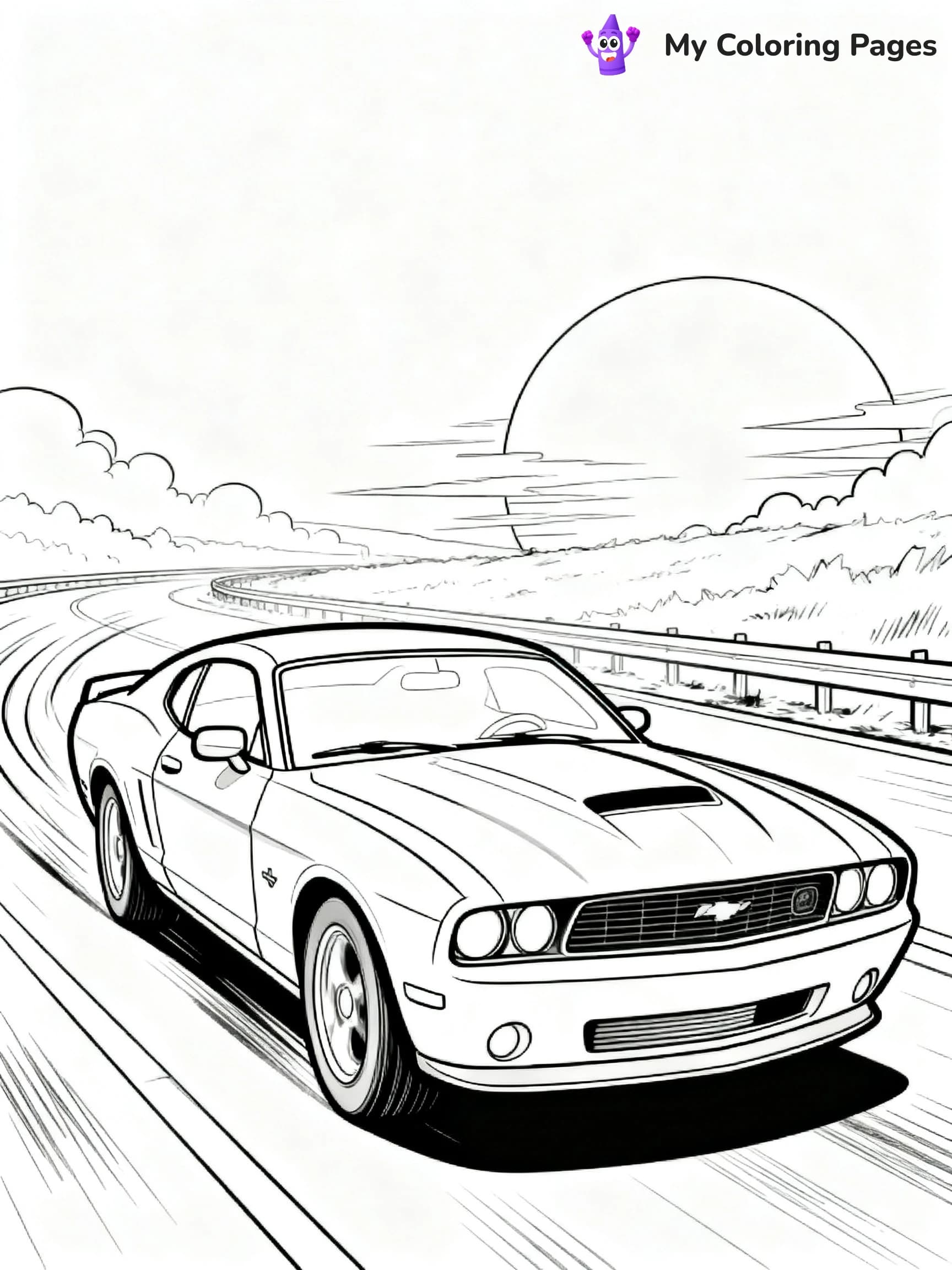 Hot Rod Muscle Car Coloring Pages - 9