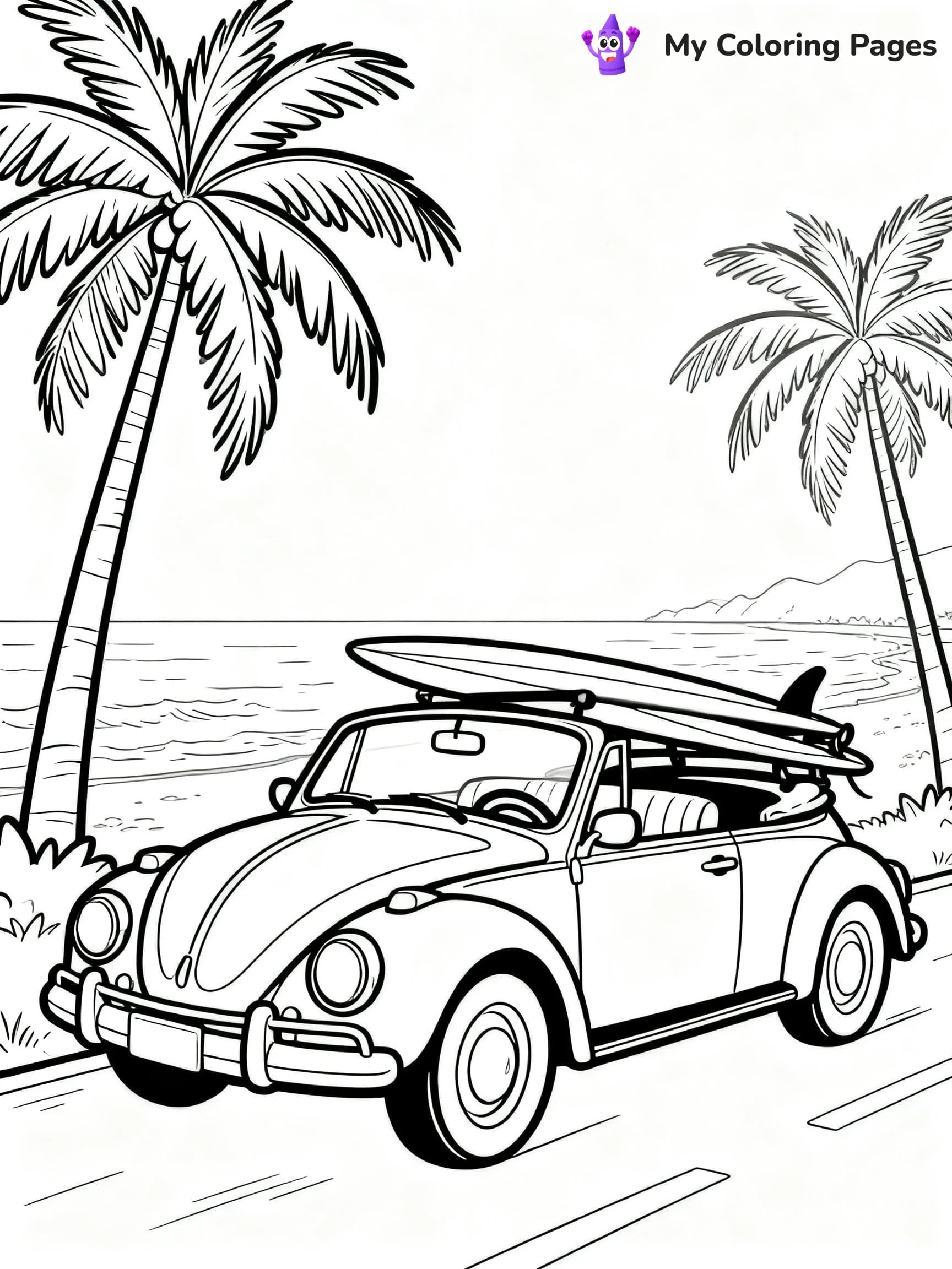 Hot Rod Muscle Car Coloring Pages - 7