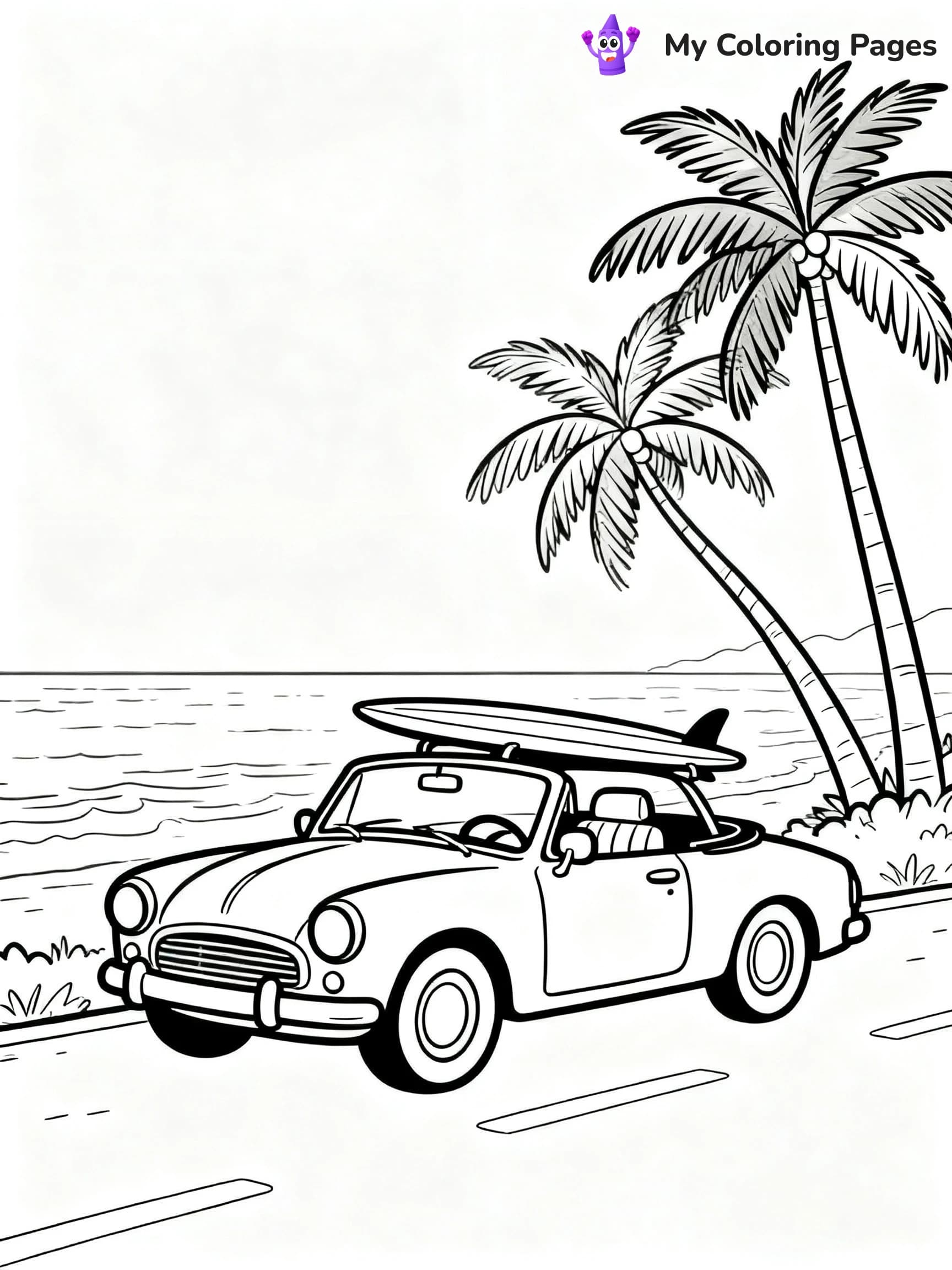 Hot Rod Muscle Car Coloring Pages - 6