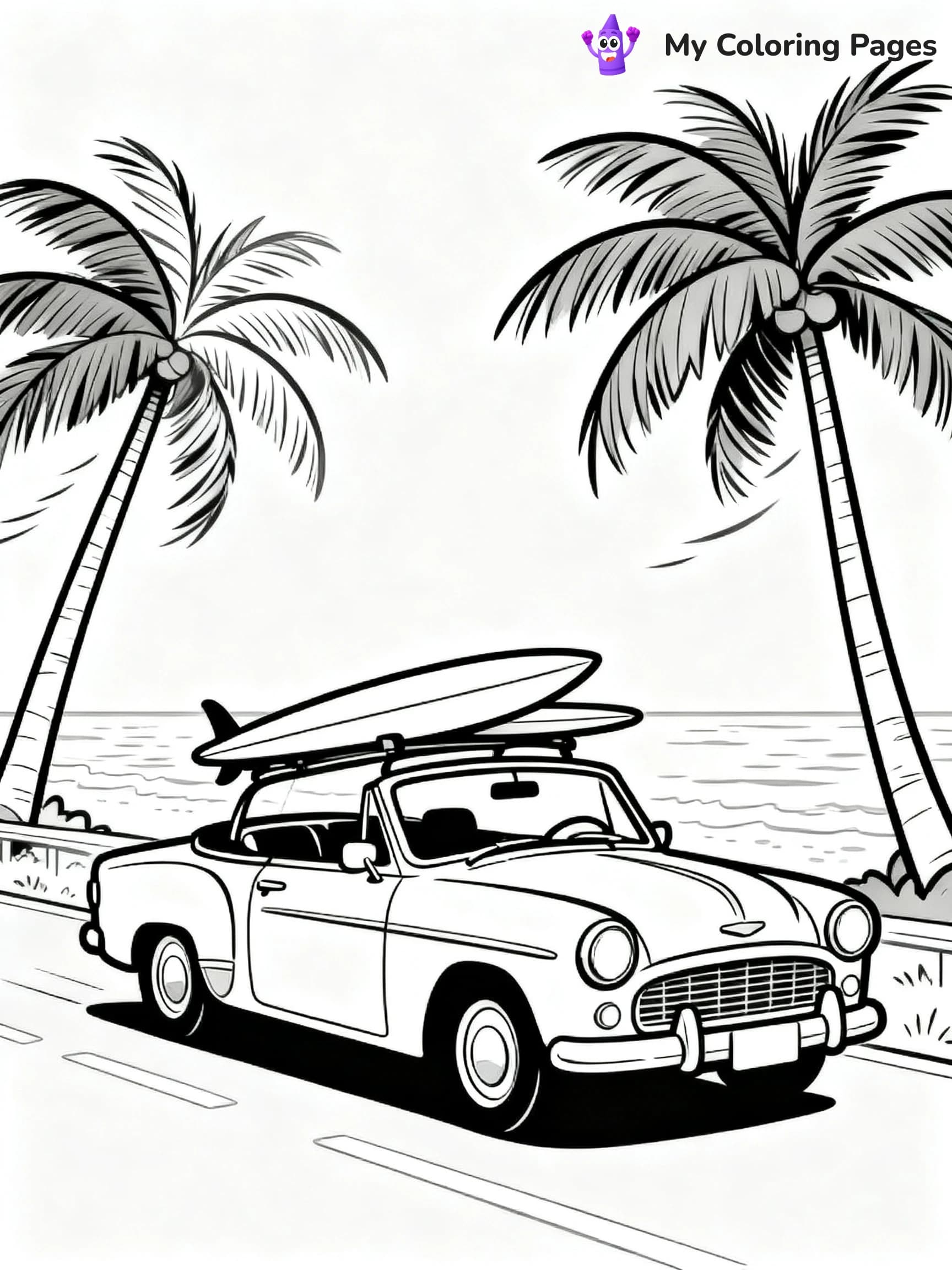 Hot Rod Muscle Car Coloring Pages - 5