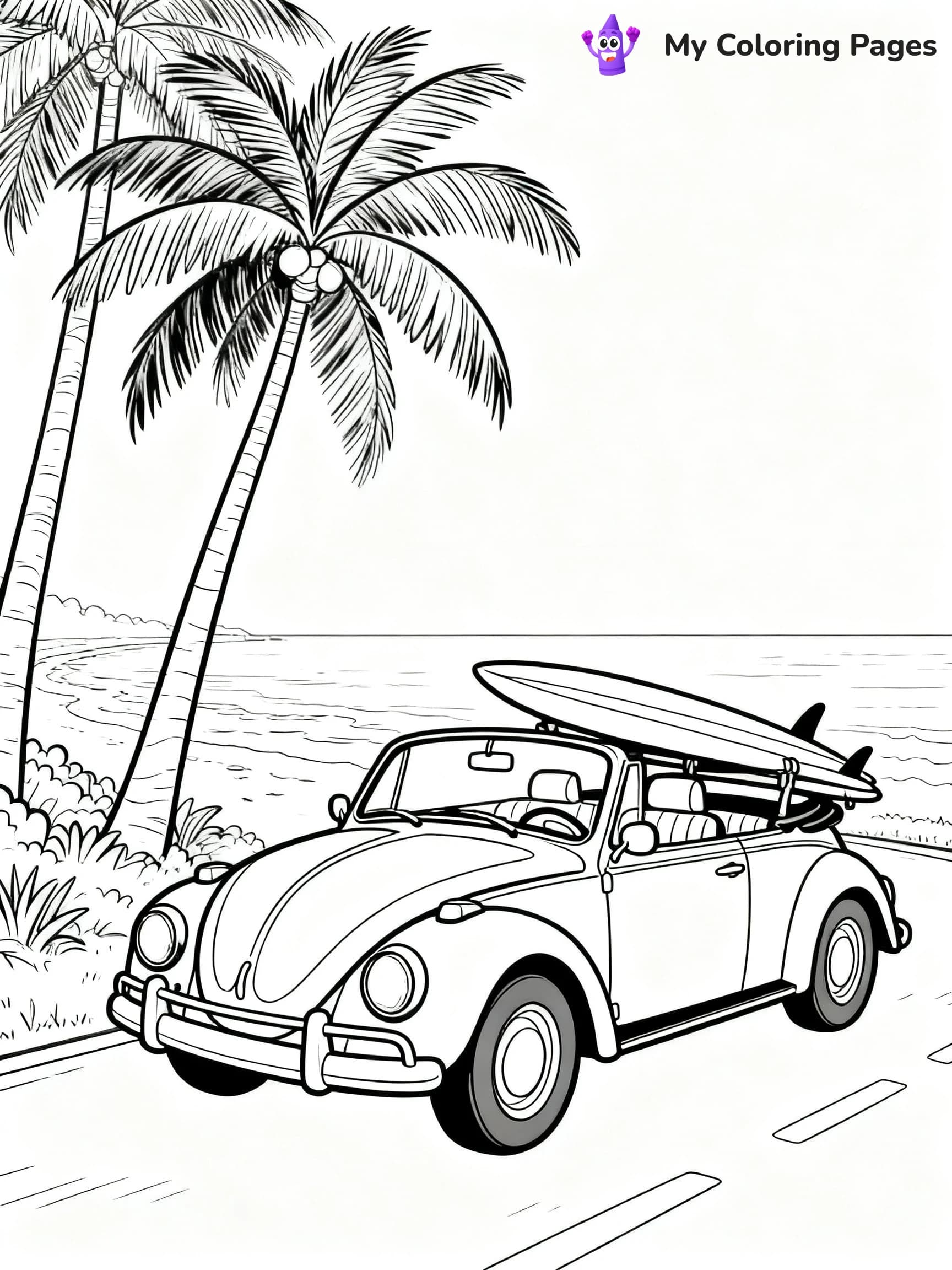 Hot Rod Muscle Car Coloring Pages - 4