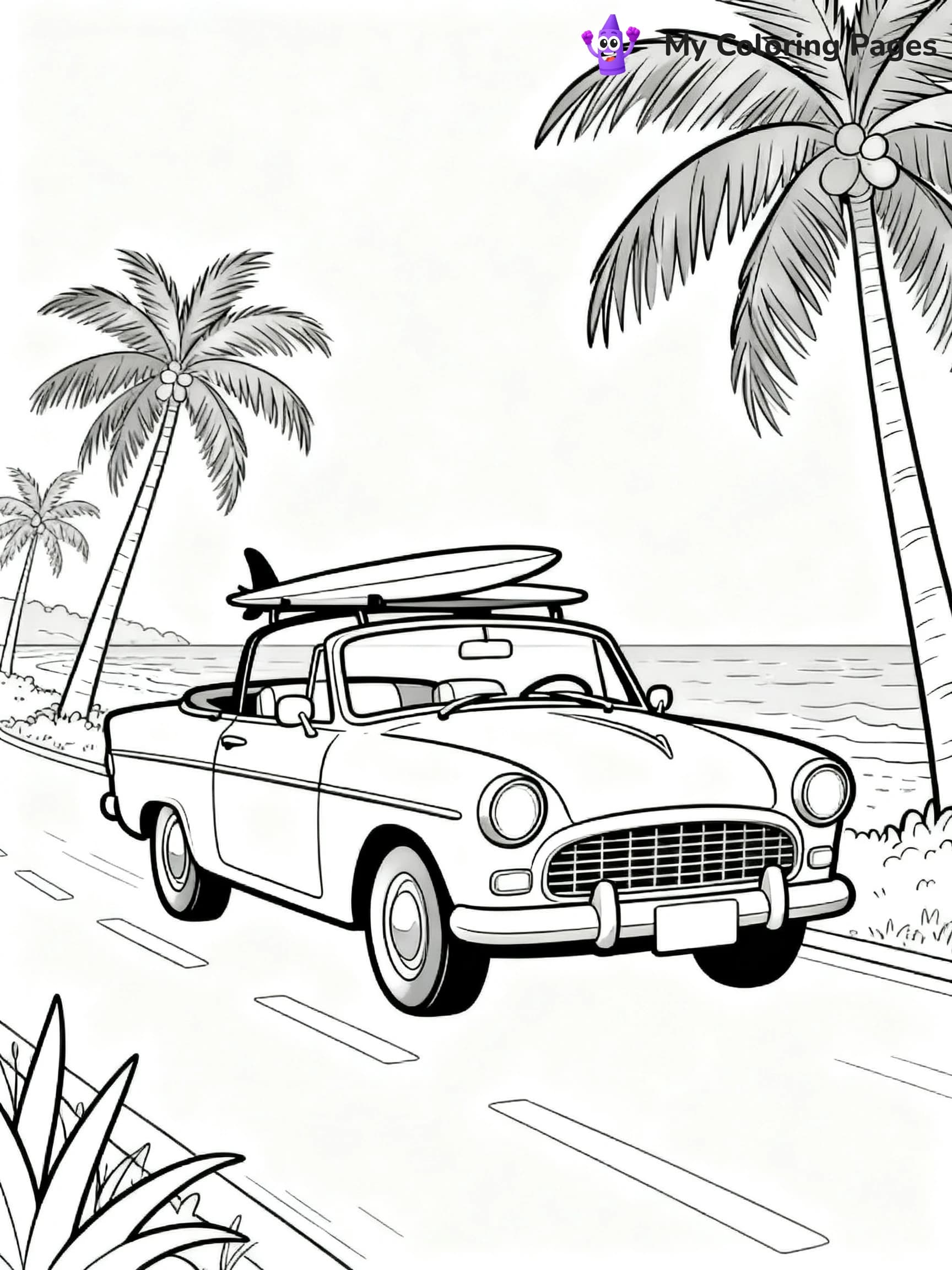 Hot Rod Muscle Car Coloring Pages - 3