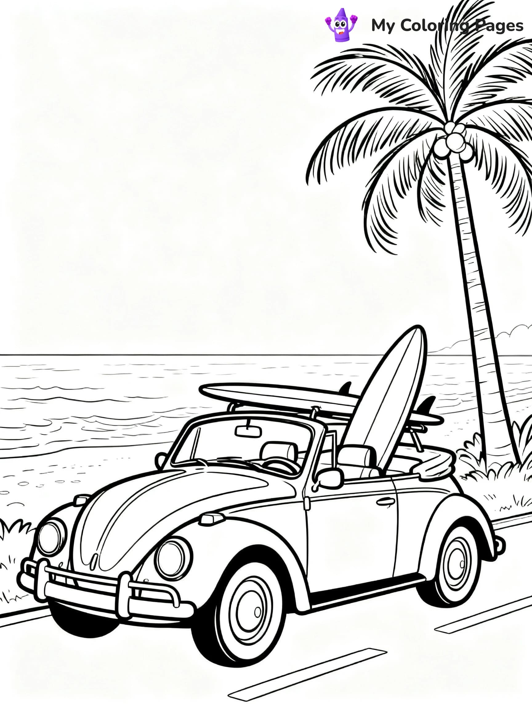 Hot Rod Muscle Car Coloring Pages - 2