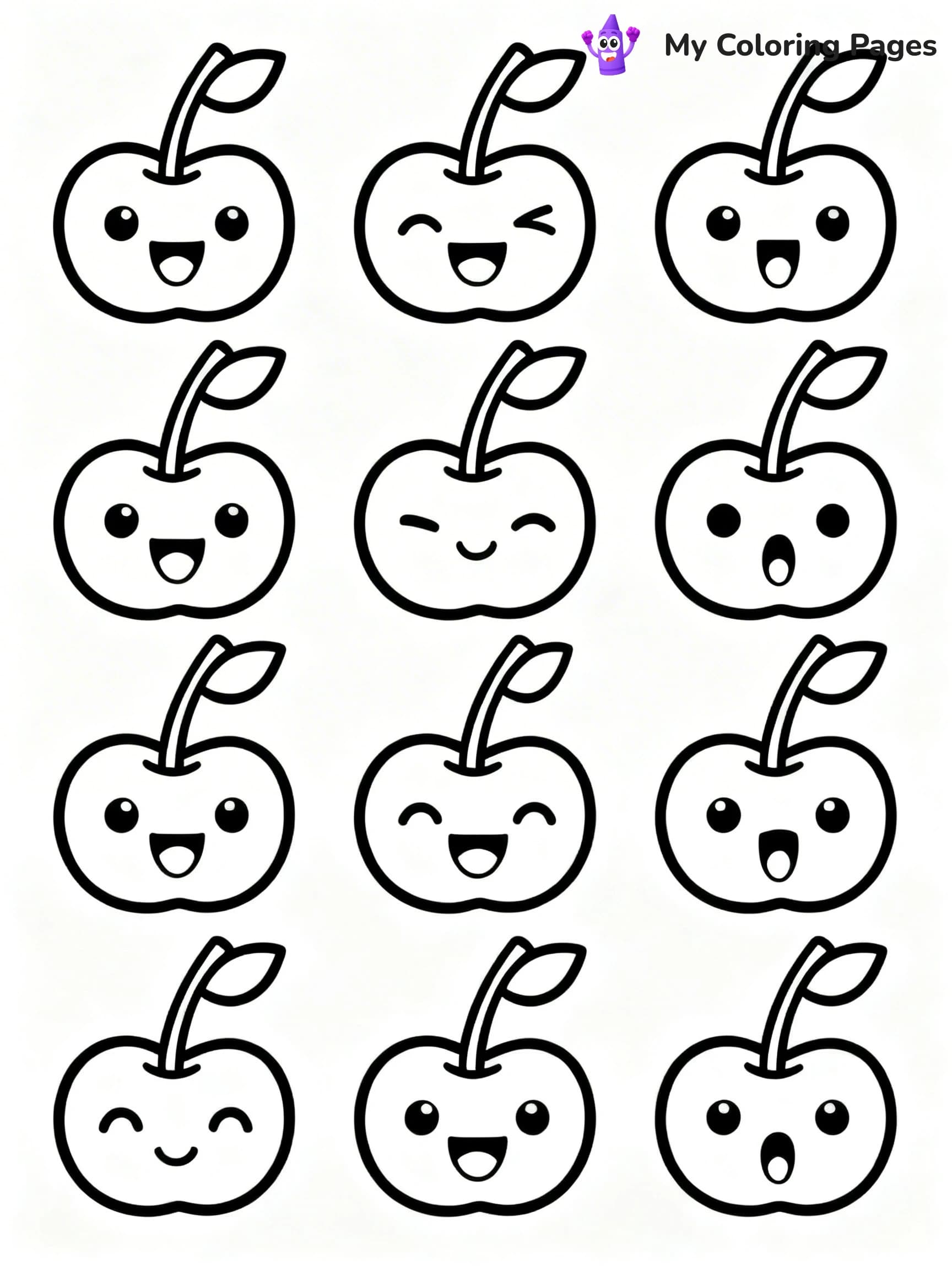 Cherry Coloring Pages - 19