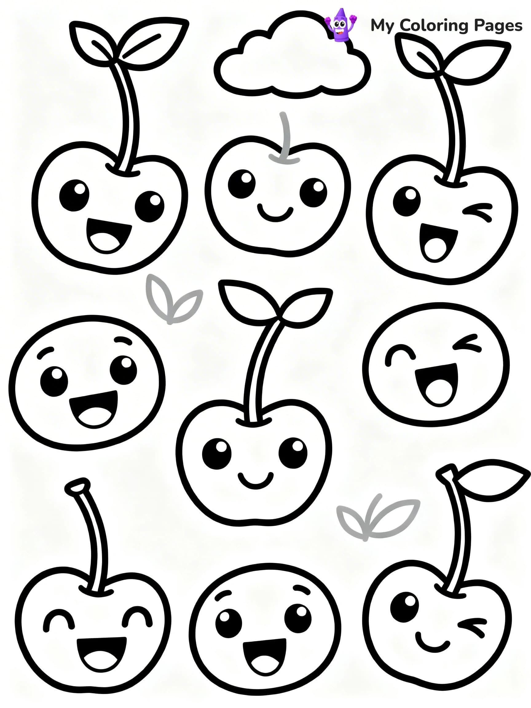 Cherry Coloring Pages - 18