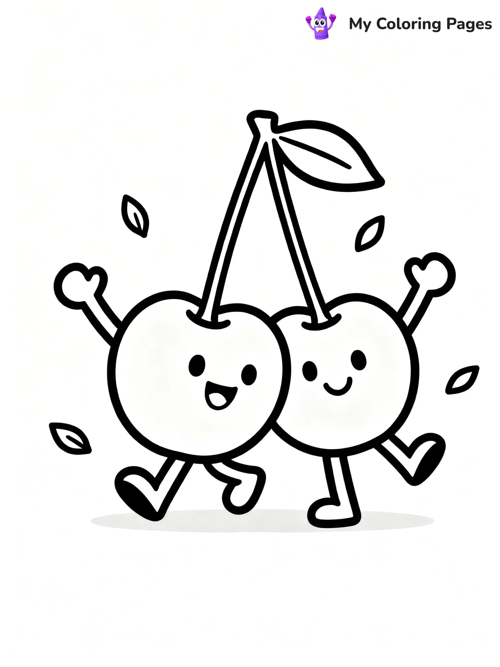 Cherry Coloring Pages - 2