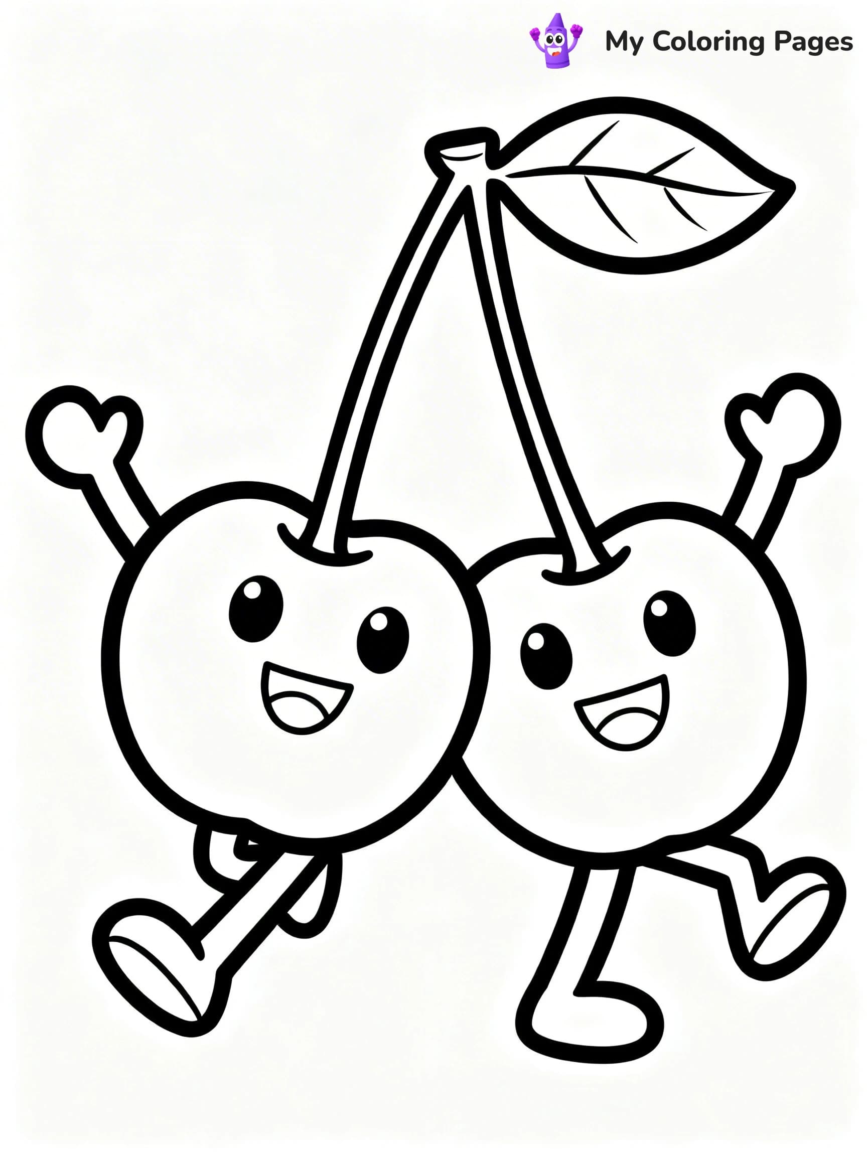 Cherry Coloring Pages - 1