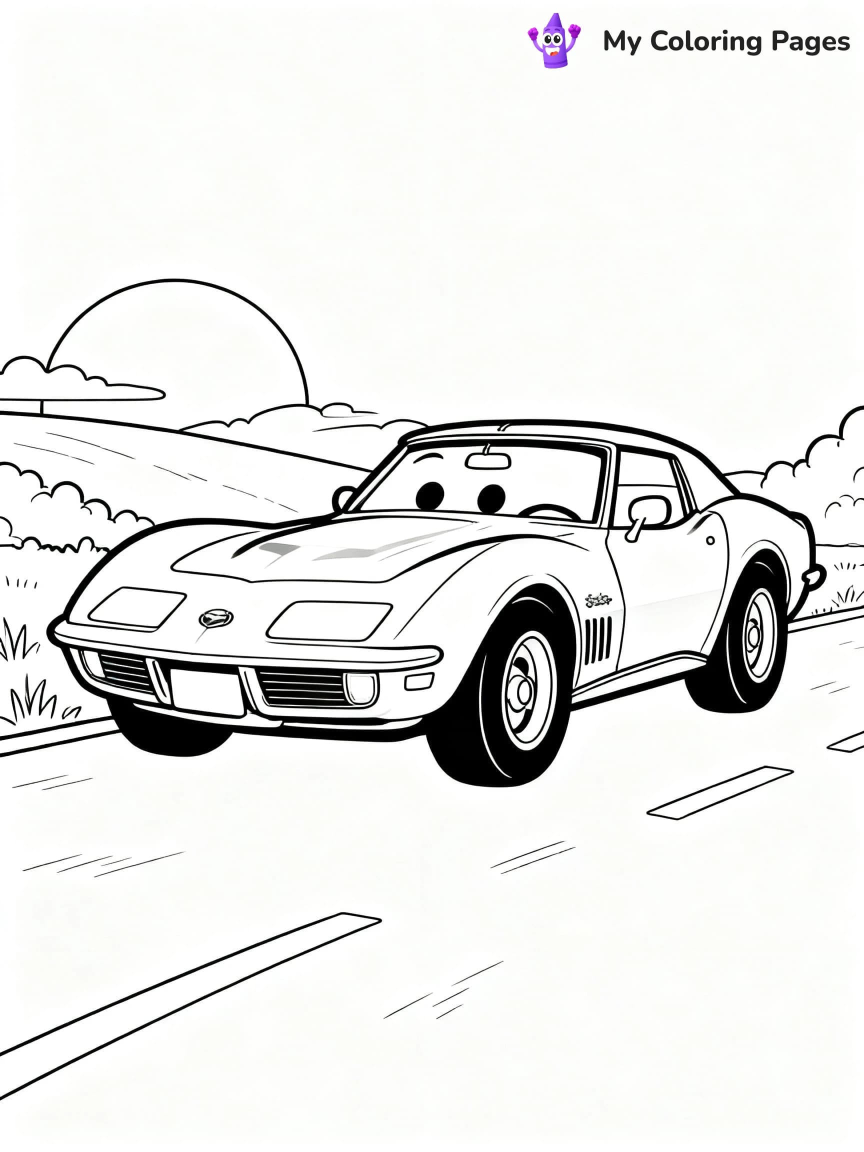 Corvette Coloring Pages - 23