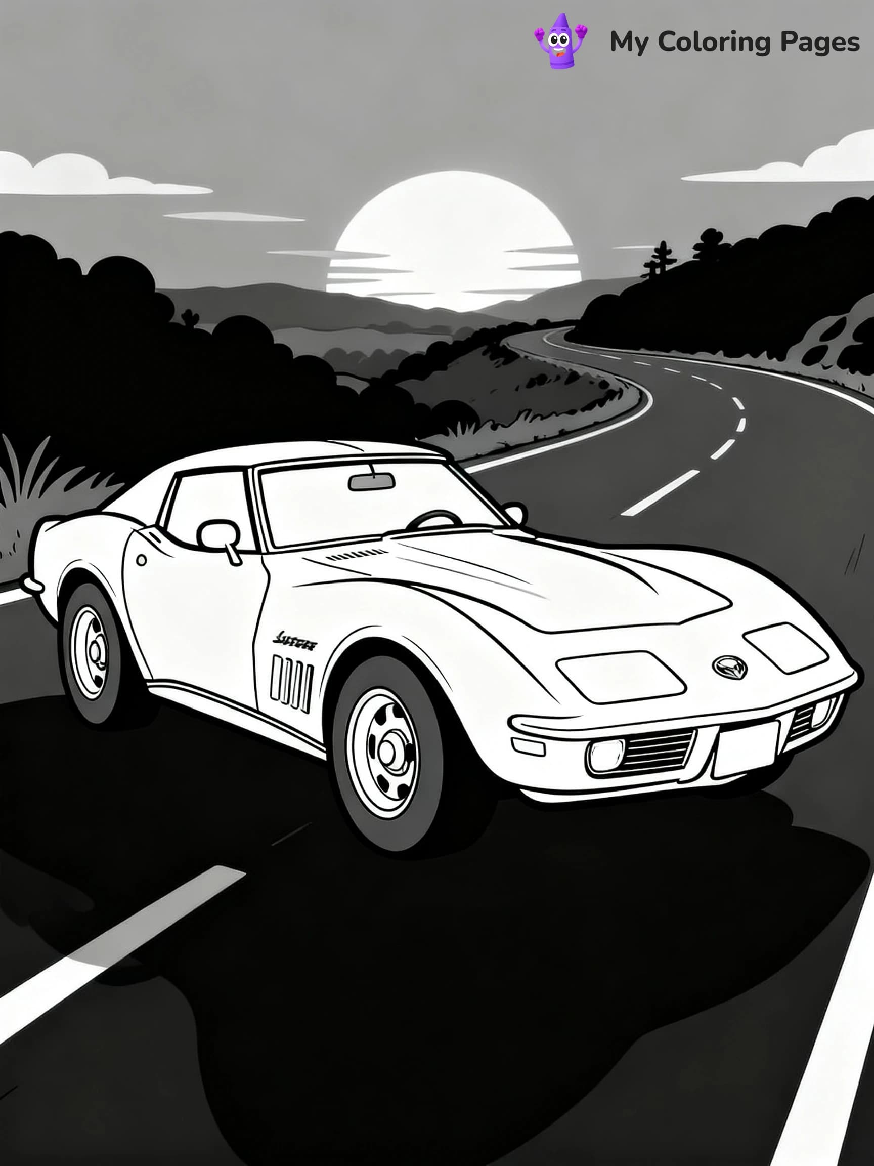 Corvette Coloring Pages - 22