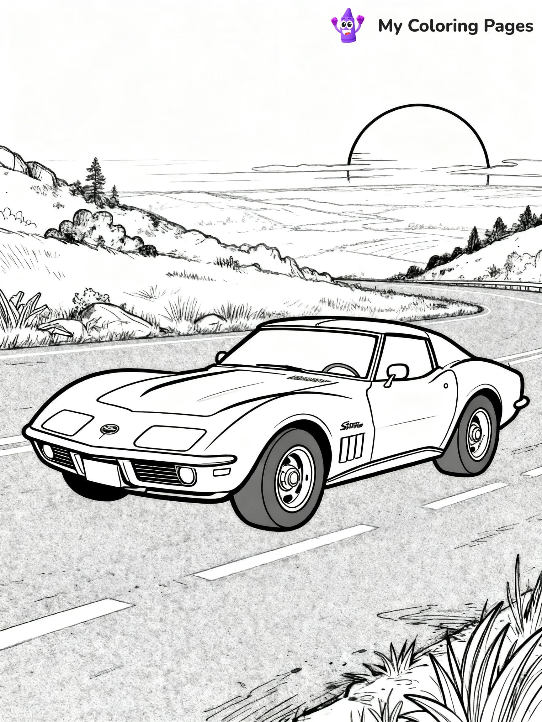Corvette Coloring Pages - 21