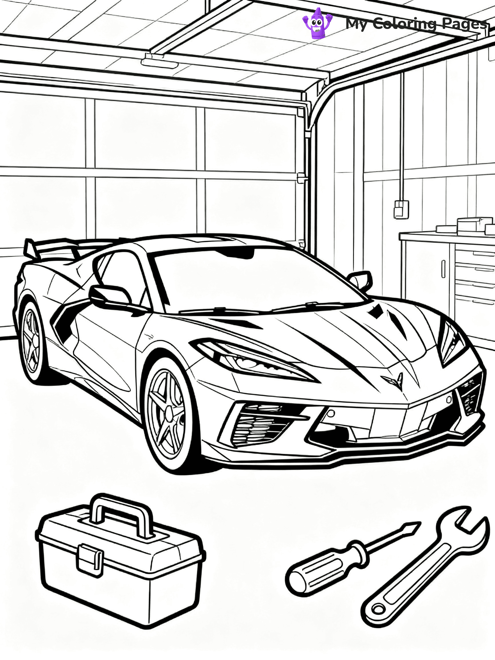 Corvette Coloring Pages - 13