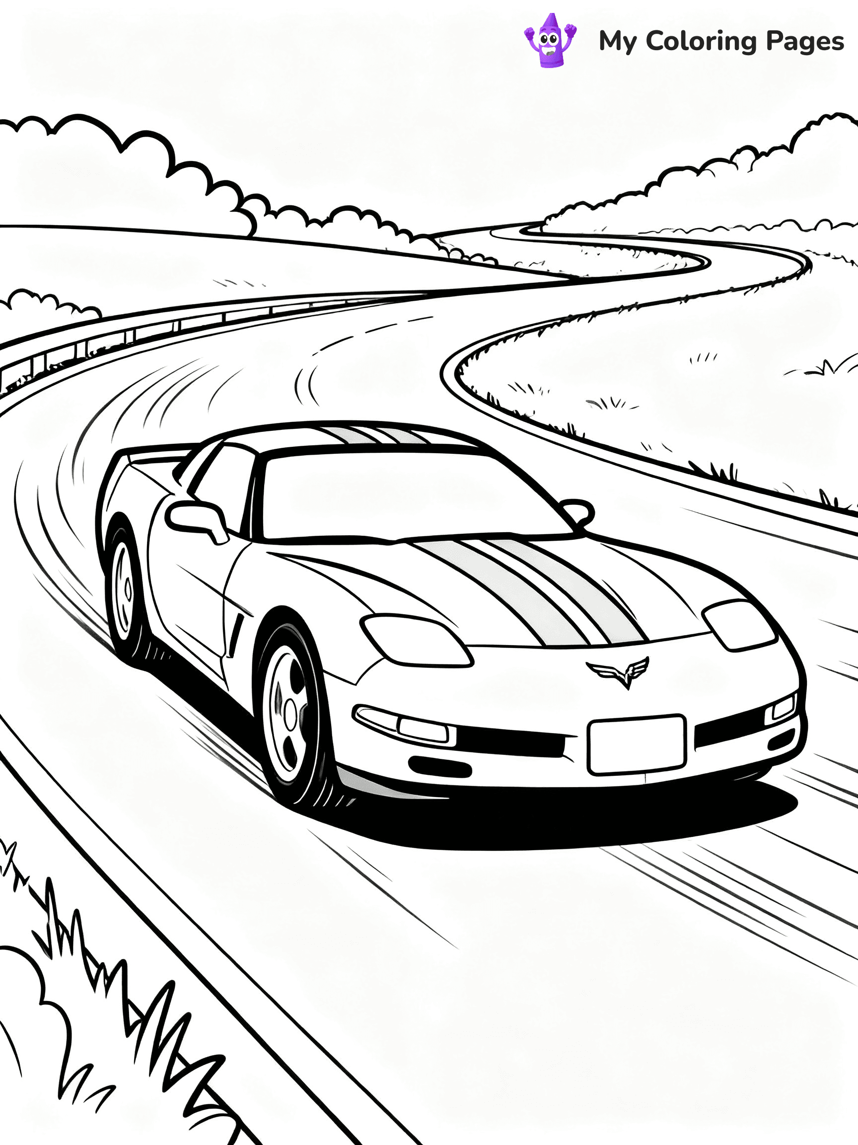Corvette Coloring Pages - 12