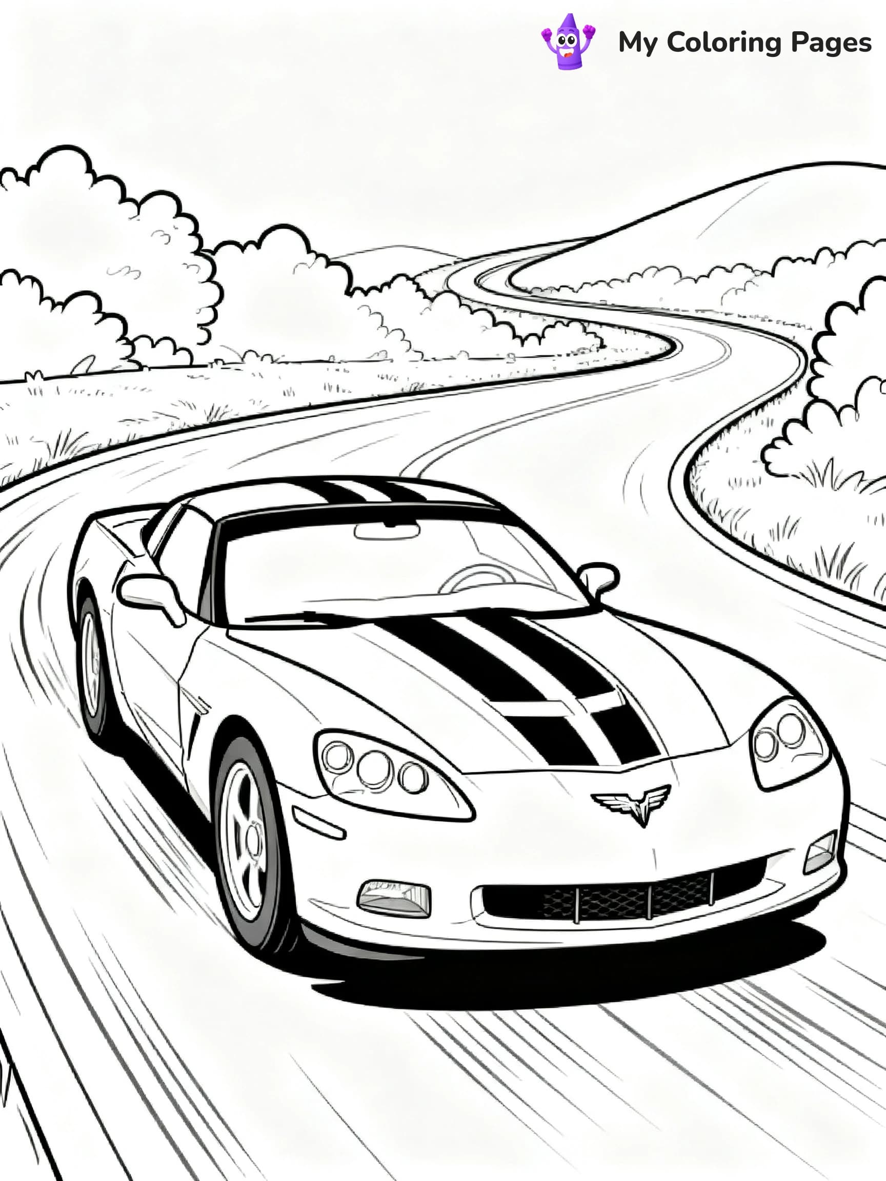 Corvette Coloring Pages - 11