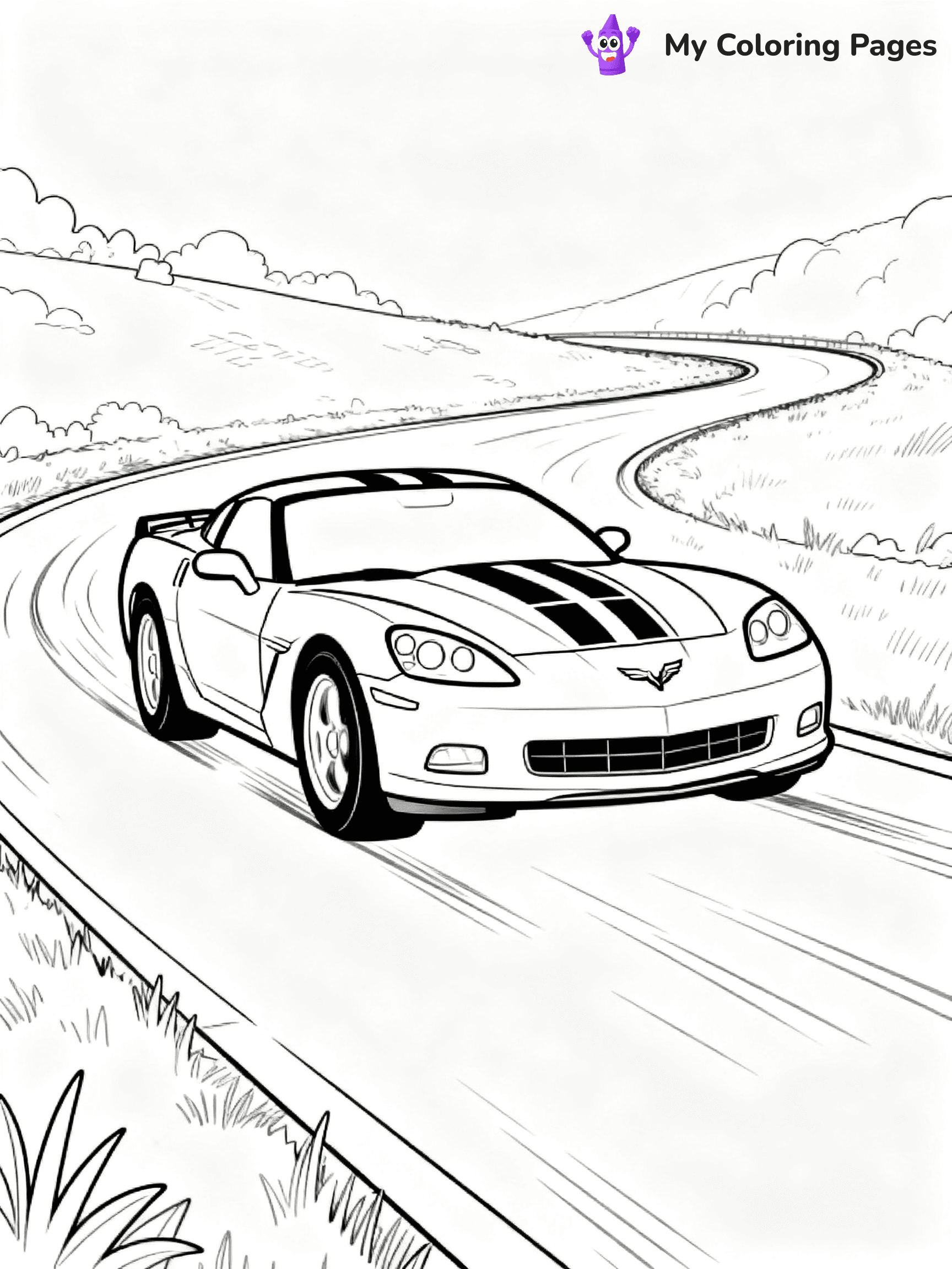 Corvette Coloring Pages - 9