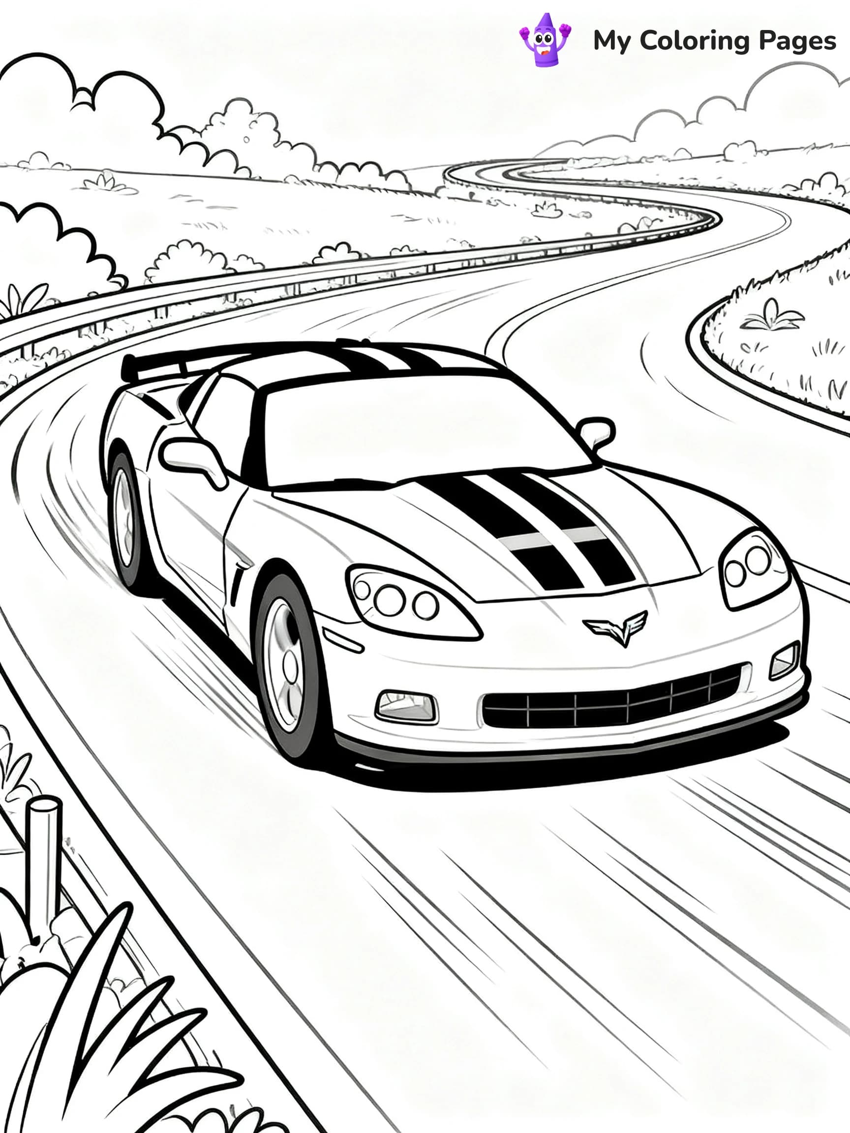 Corvette Coloring Pages - 8