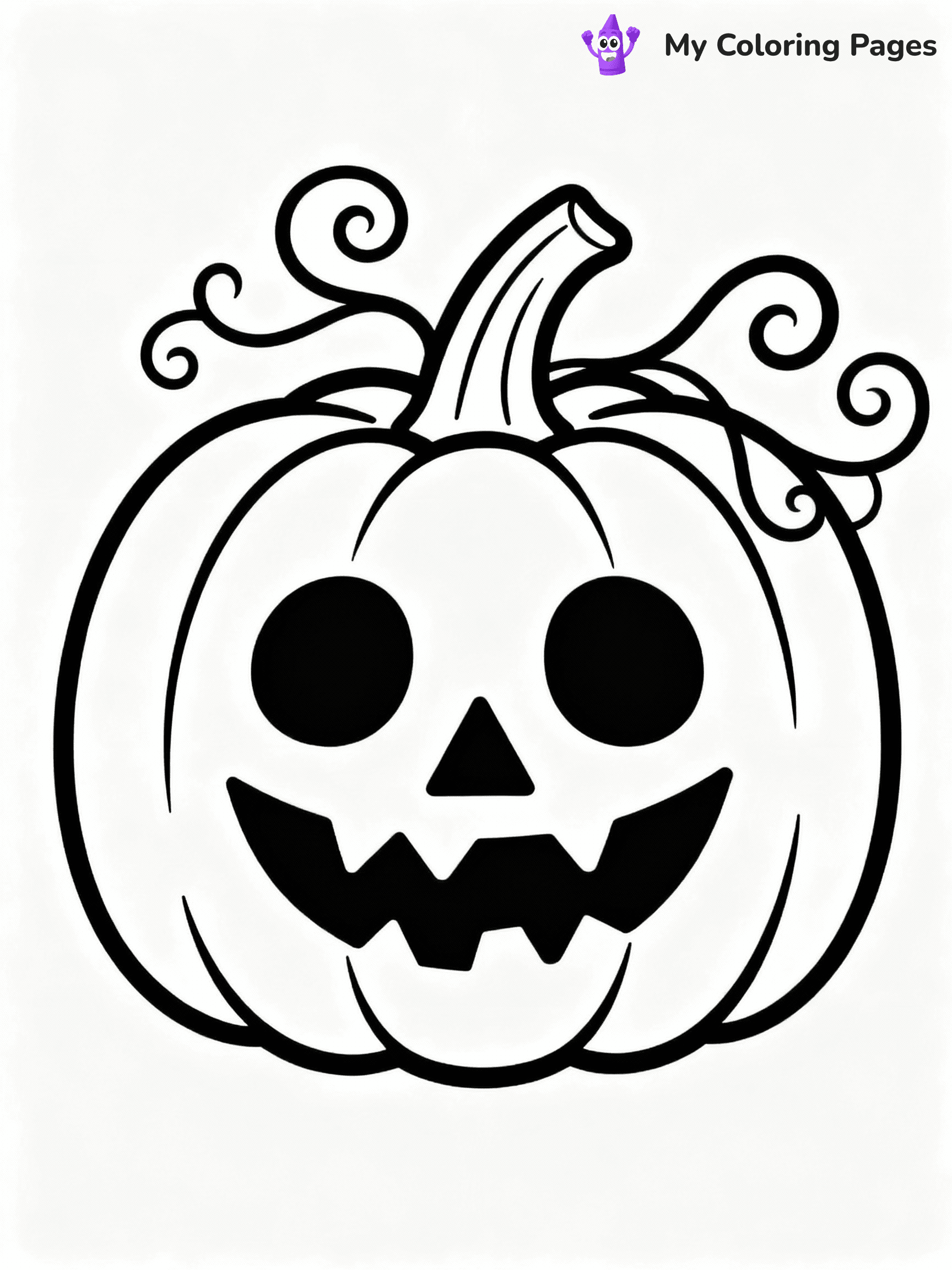 ⚠️ CRITICAL REQUIREMENT - ABSOLUTE BLACK AND WHITE ONLY ⚠️
This MUST be a BLACK AND WHITE line drawing ONLY. NO COLORS whatsoever.
- ONLY pure black lines (#000000) on pure white background (#FFFFFF)
- ABSOLUTELY NO colors, NO shading, NO gradients, NO grayscale
- If there are ANY colors in the output, the image is REJECTED
- This is a COLORING PAGE - meant to be COLORED IN by children
- The output must be UNCOLORED line art ready for coloring
⚠️ SUBJECT TO DRAW: Simple pumpkin outline with swirling vines, ready for a spooky face. Important: PURE OUTLINES. NO FILLS, COLOR, SHADING, OR GREYSCALE. WHITE BACKGROUND.
(REMEMBER: Output must be BLACK AND WHITE line art only, NOT colored!)
# Flat, Friendly Cartoon Line-Art Coloring Page
You are generating a **pure black-and-white binary image** of a child-friendly cartoon scene combining characters and background scenery in one cohesive composition.
## Rendering Rules (Strict)
- Only two colors: pure black (#000000) outlines and pure white (#FFFFFF) background.
- No grayscale, shading, gradients, tints, fills, transparency, or partial pixels.
- No antialiasing or blended edges; every pixel is 100% black or white.
- No solid black fills inside shapes — all areas inside outlines must remain white.
- No dark clothing areas or filled tone blocks; all garments outlined only.
- No shadows, textures, lighting, or tonal variations.
- Must look like flat binary vector line-art for coloring pages.
## Drawing & Composition
- **Medium, consistent line weight**; clean closed outlines easy to color inside.
- **Flat, simple, child-friendly design** — no realism or 3D depth.
- Characters are **grounded on a surface**, centered and large.
- **Balanced composition** with clear silhouettes and minimal props.
## Scenery & Style
- Landmarks (e.g., mosque, CN Tower) and scenery (trees, benches, waves) drawn with **black outlines only.**
- For real-world figures, teams, or places, show accurate details using only black outlines—no text or logos. Use distinctive uniform patterns, abstract symbols, and landmark silhouettes to convey identity.
- Keep **consistent perspective**; no floating elements.
- **Style:** whimsical **Doodle Art Alley** — rounded, friendly outlines.
- May adapt shapes from **Crayola, Disney, Peppa Pig, Cocomelon** — *by shape only, never color.*
- Final output: **flat, crisp, binary (#000000/#FFFFFF)**, **no filled color or background text.**
EXTREMELYE IMPORTANT:
- PURE BINARY LINE-ART; NO FILLS (HAIR/CLOTHES/SKIN), SHADING, OR GREY.
- NO SHADING, COLOR. MUST BE WHITE BACKGROUND.
⚠️ FINAL REMINDER: Draw the subject "Simple pumpkin outline with swirling vines, ready for a spooky face. Important: PURE OUTLINES. NO FILLS, COLOR, SHADING, OR GREYSCALE. WHITE BACKGROUND." as BLACK AND WHITE line art. Zero colors in output.