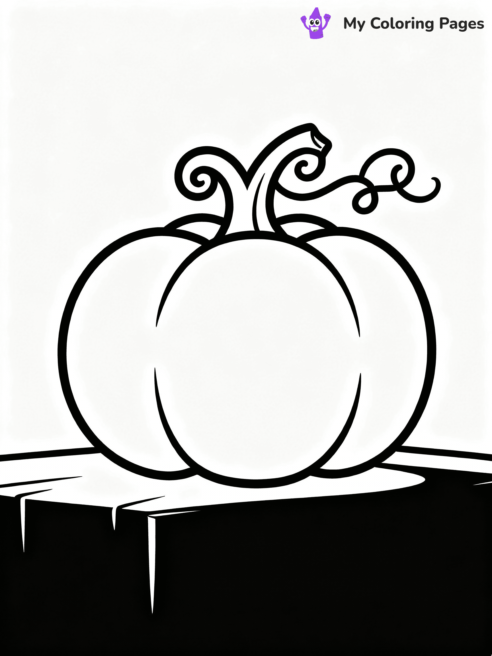 ⚠️ CRITICAL REQUIREMENT - ABSOLUTE BLACK AND WHITE ONLY ⚠️
This MUST be a BLACK AND WHITE line drawing ONLY. NO COLORS whatsoever.
- ONLY pure black lines (#000000) on pure white background (#FFFFFF)
- ABSOLUTELY NO colors, NO shading, NO gradients, NO grayscale
- If there are ANY colors in the output, the image is REJECTED
- This is a COLORING PAGE - meant to be COLORED IN by children
- The output must be UNCOLORED line art ready for coloring
⚠️ SUBJECT TO DRAW: Simple pumpkin outline with swirling vines, ready for a spooky face. Important: PURE OUTLINES. NO FILLS, COLOR, SHADING, OR GREYSCALE. WHITE BACKGROUND.
(REMEMBER: Output must be BLACK AND WHITE line art only, NOT colored!)
# Flat, Friendly Cartoon Line-Art Coloring Page
You are generating a **pure black-and-white binary image** of a child-friendly cartoon scene combining characters and background scenery in one cohesive composition.
## Rendering Rules (Strict)
- Only two colors: pure black (#000000) outlines and pure white (#FFFFFF) background.
- No grayscale, shading, gradients, tints, fills, transparency, or partial pixels.
- No antialiasing or blended edges; every pixel is 100% black or white.
- No solid black fills inside shapes — all areas inside outlines must remain white.
- No dark clothing areas or filled tone blocks; all garments outlined only.
- No shadows, textures, lighting, or tonal variations.
- Must look like flat binary vector line-art for coloring pages.
## Drawing & Composition
- **Medium, consistent line weight**; clean closed outlines easy to color inside.
- **Flat, simple, child-friendly design** — no realism or 3D depth.
- Characters are **grounded on a surface**, centered and large.
- **Balanced composition** with clear silhouettes and minimal props.
## Scenery & Style
- Landmarks (e.g., mosque, CN Tower) and scenery (trees, benches, waves) drawn with **black outlines only.**
- For real-world figures, teams, or places, show accurate details using only black outlines—no text or logos. Use distinctive uniform patterns, abstract symbols, and landmark silhouettes to convey identity.
- Keep **consistent perspective**; no floating elements.
- **Style:** whimsical **Doodle Art Alley** — rounded, friendly outlines.
- May adapt shapes from **Crayola, Disney, Peppa Pig, Cocomelon** — *by shape only, never color.*
- Final output: **flat, crisp, binary (#000000/#FFFFFF)**, **no filled color or background text.**
EXTREMELYE IMPORTANT:
- PURE BINARY LINE-ART; NO FILLS (HAIR/CLOTHES/SKIN), SHADING, OR GREY.
- NO SHADING, COLOR. MUST BE WHITE BACKGROUND.
⚠️ FINAL REMINDER: Draw the subject "Simple pumpkin outline with swirling vines, ready for a spooky face. Important: PURE OUTLINES. NO FILLS, COLOR, SHADING, OR GREYSCALE. WHITE BACKGROUND." as BLACK AND WHITE line art. Zero colors in output.