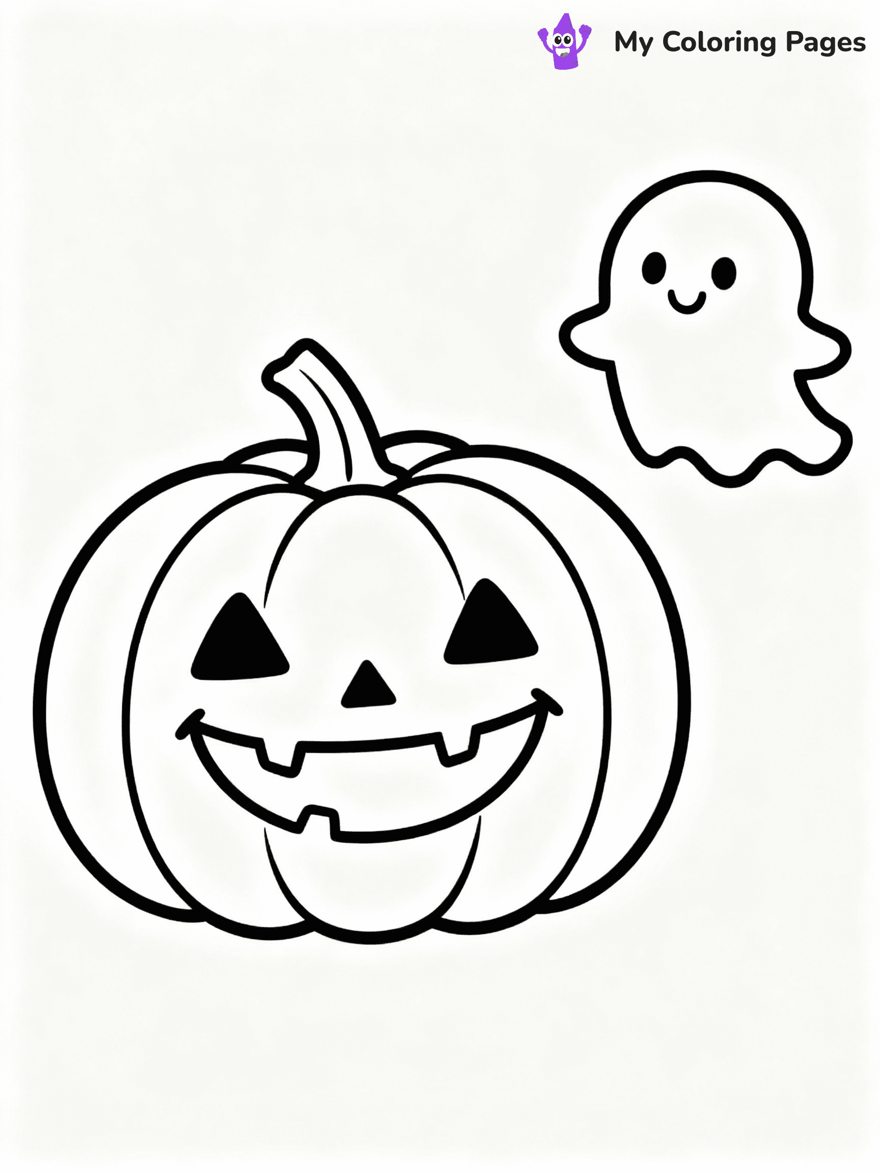 ⚠️ CRITICAL REQUIREMENT - ABSOLUTE BLACK AND WHITE ONLY ⚠️
This MUST be a BLACK AND WHITE line drawing ONLY. NO COLORS whatsoever.
- ONLY pure black lines (#000000) on pure white background (#FFFFFF)
- ABSOLUTELY NO colors, NO shading, NO gradients, NO grayscale
- If there are ANY colors in the output, the image is REJECTED
- This is a COLORING PAGE - meant to be COLORED IN by children
- The output must be UNCOLORED line art ready for coloring
⚠️ SUBJECT TO DRAW: Whimsical pumpkin with friendly ghost floating nearby, wide smile present. Important: PURE OUTLINES. NO FILLS, COLOR, SHADING, OR GREYSCALE. WHITE BACKGROUND.
(REMEMBER: Output must be BLACK AND WHITE line art only, NOT colored!)
# Flat, Friendly Cartoon Line-Art Coloring Page
You are generating a **pure black-and-white binary image** of a child-friendly cartoon scene combining characters and background scenery in one cohesive composition.
## Rendering Rules (Strict)
- Only two colors: pure black (#000000) outlines and pure white (#FFFFFF) background.
- No grayscale, shading, gradients, tints, fills, transparency, or partial pixels.
- No antialiasing or blended edges; every pixel is 100% black or white.
- No solid black fills inside shapes — all areas inside outlines must remain white.
- No dark clothing areas or filled tone blocks; all garments outlined only.
- No shadows, textures, lighting, or tonal variations.
- Must look like flat binary vector line-art for coloring pages.
## Drawing & Composition
- **Medium, consistent line weight**; clean closed outlines easy to color inside.
- **Flat, simple, child-friendly design** — no realism or 3D depth.
- Characters are **grounded on a surface**, centered and large.
- **Balanced composition** with clear silhouettes and minimal props.
## Scenery & Style
- Landmarks (e.g., mosque, CN Tower) and scenery (trees, benches, waves) drawn with **black outlines only.**
- For real-world figures, teams, or places, show accurate details using only black outlines—no text or logos. Use distinctive uniform patterns, abstract symbols, and landmark silhouettes to convey identity.
- Keep **consistent perspective**; no floating elements.
- **Style:** whimsical **Doodle Art Alley** — rounded, friendly outlines.
- May adapt shapes from **Crayola, Disney, Peppa Pig, Cocomelon** — *by shape only, never color.*
- Final output: **flat, crisp, binary (#000000/#FFFFFF)**, **no filled color or background text.**
EXTREMELYE IMPORTANT:
- PURE BINARY LINE-ART; NO FILLS (HAIR/CLOTHES/SKIN), SHADING, OR GREY.
- NO SHADING, COLOR. MUST BE WHITE BACKGROUND.
⚠️ FINAL REMINDER: Draw the subject "Whimsical pumpkin with friendly ghost floating nearby, wide smile present. Important: PURE OUTLINES. NO FILLS, COLOR, SHADING, OR GREYSCALE. WHITE BACKGROUND." as BLACK AND WHITE line art. Zero colors in output.