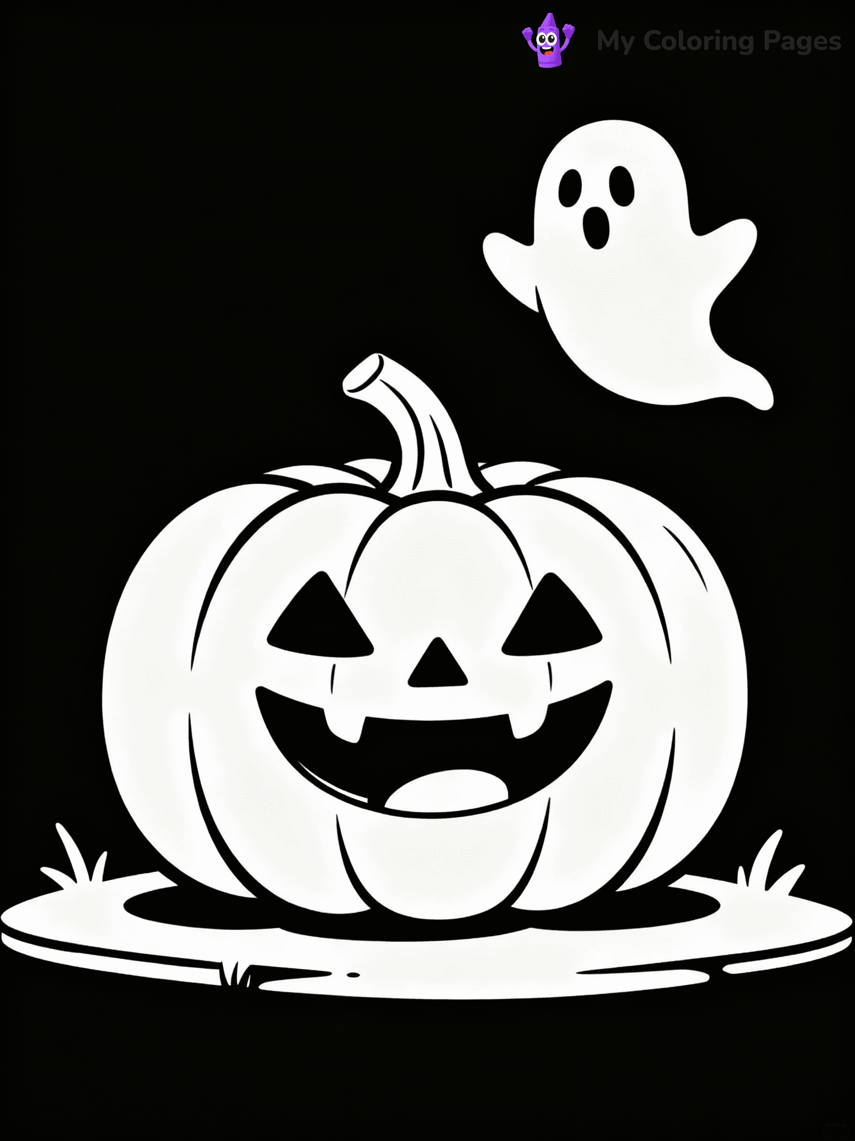 ⚠️ CRITICAL REQUIREMENT - ABSOLUTE BLACK AND WHITE ONLY ⚠️
This MUST be a BLACK AND WHITE line drawing ONLY. NO COLORS whatsoever.
- ONLY pure black lines (#000000) on pure white background (#FFFFFF)
- ABSOLUTELY NO colors, NO shading, NO gradients, NO grayscale
- If there are ANY colors in the output, the image is REJECTED
- This is a COLORING PAGE - meant to be COLORED IN by children
- The output must be UNCOLORED line art ready for coloring
⚠️ SUBJECT TO DRAW: Whimsical pumpkin with friendly ghost floating nearby, wide smile present. Important: PURE OUTLINES. NO FILLS, COLOR, SHADING, OR GREYSCALE. WHITE BACKGROUND.
(REMEMBER: Output must be BLACK AND WHITE line art only, NOT colored!)
# Flat, Friendly Cartoon Line-Art Coloring Page
You are generating a **pure black-and-white binary image** of a child-friendly cartoon scene combining characters and background scenery in one cohesive composition.
## Rendering Rules (Strict)
- Only two colors: pure black (#000000) outlines and pure white (#FFFFFF) background.
- No grayscale, shading, gradients, tints, fills, transparency, or partial pixels.
- No antialiasing or blended edges; every pixel is 100% black or white.
- No solid black fills inside shapes — all areas inside outlines must remain white.
- No dark clothing areas or filled tone blocks; all garments outlined only.
- No shadows, textures, lighting, or tonal variations.
- Must look like flat binary vector line-art for coloring pages.
## Drawing & Composition
- **Medium, consistent line weight**; clean closed outlines easy to color inside.
- **Flat, simple, child-friendly design** — no realism or 3D depth.
- Characters are **grounded on a surface**, centered and large.
- **Balanced composition** with clear silhouettes and minimal props.
## Scenery & Style
- Landmarks (e.g., mosque, CN Tower) and scenery (trees, benches, waves) drawn with **black outlines only.**
- For real-world figures, teams, or places, show accurate details using only black outlines—no text or logos. Use distinctive uniform patterns, abstract symbols, and landmark silhouettes to convey identity.
- Keep **consistent perspective**; no floating elements.
- **Style:** whimsical **Doodle Art Alley** — rounded, friendly outlines.
- May adapt shapes from **Crayola, Disney, Peppa Pig, Cocomelon** — *by shape only, never color.*
- Final output: **flat, crisp, binary (#000000/#FFFFFF)**, **no filled color or background text.**
EXTREMELYE IMPORTANT:
- PURE BINARY LINE-ART; NO FILLS (HAIR/CLOTHES/SKIN), SHADING, OR GREY.
- NO SHADING, COLOR. MUST BE WHITE BACKGROUND.
⚠️ FINAL REMINDER: Draw the subject "Whimsical pumpkin with friendly ghost floating nearby, wide smile present. Important: PURE OUTLINES. NO FILLS, COLOR, SHADING, OR GREYSCALE. WHITE BACKGROUND." as BLACK AND WHITE line art. Zero colors in output.