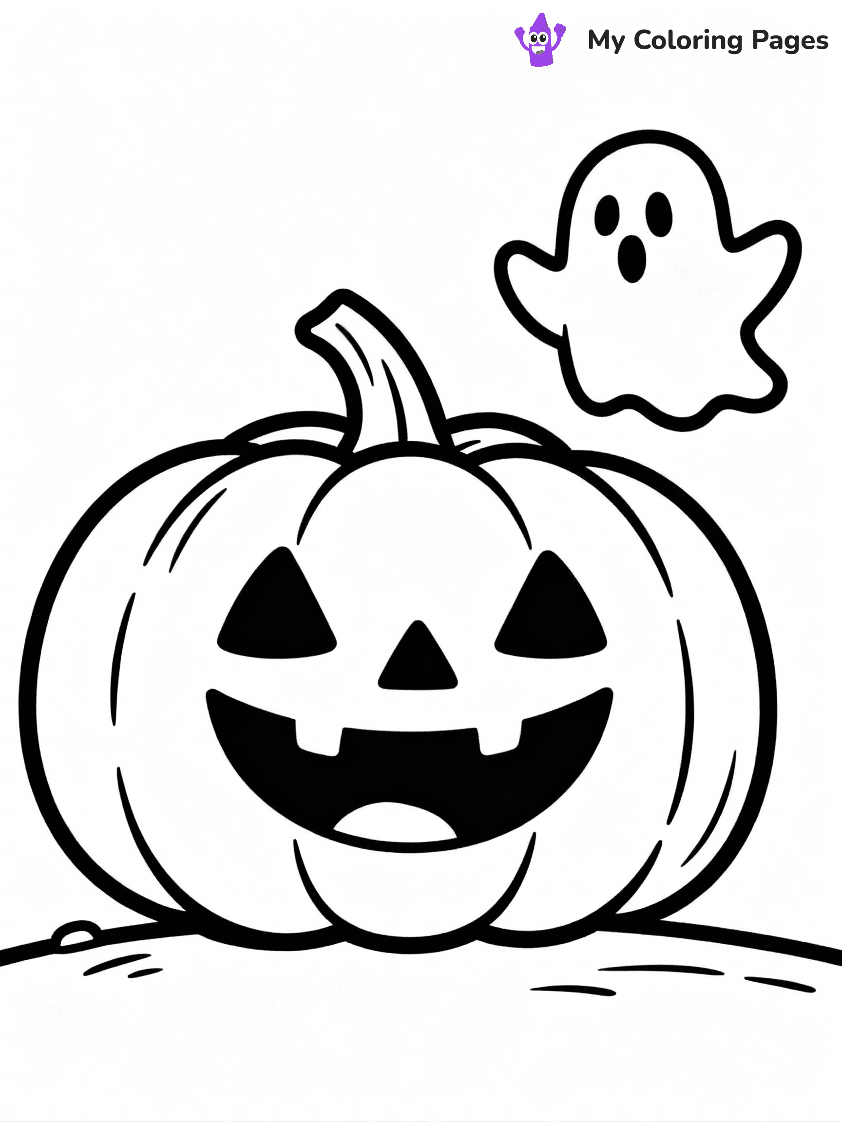 ⚠️ CRITICAL REQUIREMENT - ABSOLUTE BLACK AND WHITE ONLY ⚠️
This MUST be a BLACK AND WHITE line drawing ONLY. NO COLORS whatsoever.
- ONLY pure black lines (#000000) on pure white background (#FFFFFF)
- ABSOLUTELY NO colors, NO shading, NO gradients, NO grayscale
- If there are ANY colors in the output, the image is REJECTED
- This is a COLORING PAGE - meant to be COLORED IN by children
- The output must be UNCOLORED line art ready for coloring
⚠️ SUBJECT TO DRAW: Whimsical pumpkin with friendly ghost floating nearby, wide smile present. Important: PURE OUTLINES. NO FILLS, COLOR, SHADING, OR GREYSCALE. WHITE BACKGROUND.
(REMEMBER: Output must be BLACK AND WHITE line art only, NOT colored!)
# Flat, Friendly Cartoon Line-Art Coloring Page
You are generating a **pure black-and-white binary image** of a child-friendly cartoon scene combining characters and background scenery in one cohesive composition.
## Rendering Rules (Strict)
- Only two colors: pure black (#000000) outlines and pure white (#FFFFFF) background.
- No grayscale, shading, gradients, tints, fills, transparency, or partial pixels.
- No antialiasing or blended edges; every pixel is 100% black or white.
- No solid black fills inside shapes — all areas inside outlines must remain white.
- No dark clothing areas or filled tone blocks; all garments outlined only.
- No shadows, textures, lighting, or tonal variations.
- Must look like flat binary vector line-art for coloring pages.
## Drawing & Composition
- **Medium, consistent line weight**; clean closed outlines easy to color inside.
- **Flat, simple, child-friendly design** — no realism or 3D depth.
- Characters are **grounded on a surface**, centered and large.
- **Balanced composition** with clear silhouettes and minimal props.
## Scenery & Style
- Landmarks (e.g., mosque, CN Tower) and scenery (trees, benches, waves) drawn with **black outlines only.**
- For real-world figures, teams, or places, show accurate details using only black outlines—no text or logos. Use distinctive uniform patterns, abstract symbols, and landmark silhouettes to convey identity.
- Keep **consistent perspective**; no floating elements.
- **Style:** whimsical **Doodle Art Alley** — rounded, friendly outlines.
- May adapt shapes from **Crayola, Disney, Peppa Pig, Cocomelon** — *by shape only, never color.*
- Final output: **flat, crisp, binary (#000000/#FFFFFF)**, **no filled color or background text.**
EXTREMELYE IMPORTANT:
- PURE BINARY LINE-ART; NO FILLS (HAIR/CLOTHES/SKIN), SHADING, OR GREY.
- NO SHADING, COLOR. MUST BE WHITE BACKGROUND.
⚠️ FINAL REMINDER: Draw the subject "Whimsical pumpkin with friendly ghost floating nearby, wide smile present. Important: PURE OUTLINES. NO FILLS, COLOR, SHADING, OR GREYSCALE. WHITE BACKGROUND." as BLACK AND WHITE line art. Zero colors in output.