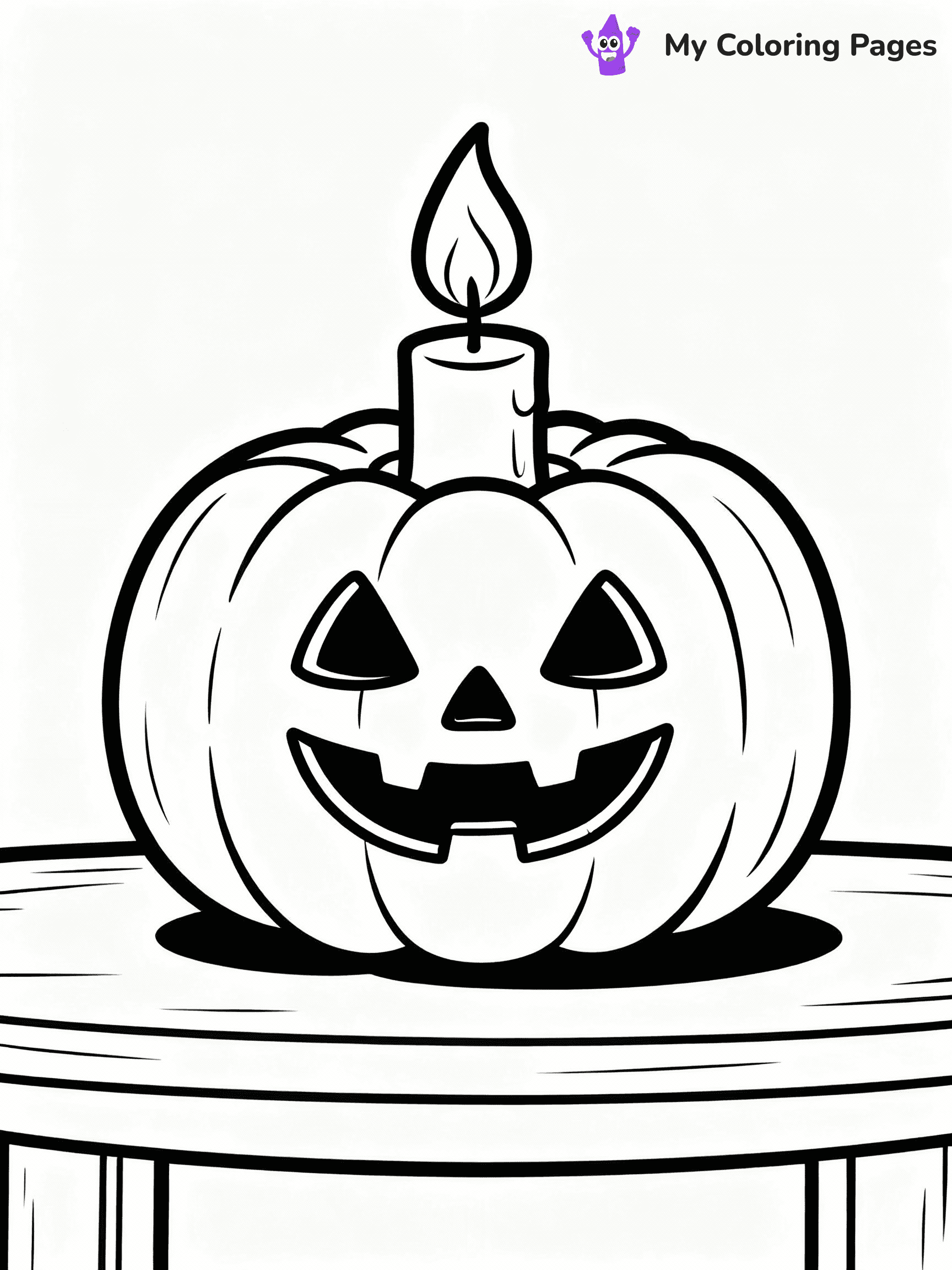 ⚠️ CRITICAL REQUIREMENT - ABSOLUTE BLACK AND WHITE ONLY ⚠️
This MUST be a BLACK AND WHITE line drawing ONLY. NO COLORS whatsoever.
- ONLY pure black lines (#000000) on pure white background (#FFFFFF)
- ABSOLUTELY NO colors, NO shading, NO gradients, NO grayscale
- If there are ANY colors in the output, the image is REJECTED
- This is a COLORING PAGE - meant to be COLORED IN by children
- The output must be UNCOLORED line art ready for coloring
⚠️ SUBJECT TO DRAW: Jack-o-lantern glowing softly, carved face visible, candle flickering inside. Important: PURE OUTLINES. NO FILLS, COLOR, SHADING, OR GREYSCALE. WHITE BACKGROUND.
(REMEMBER: Output must be BLACK AND WHITE line art only, NOT colored!)
# Flat, Friendly Cartoon Line-Art Coloring Page
You are generating a **pure black-and-white binary image** of a child-friendly cartoon scene combining characters and background scenery in one cohesive composition.
## Rendering Rules (Strict)
- Only two colors: pure black (#000000) outlines and pure white (#FFFFFF) background.
- No grayscale, shading, gradients, tints, fills, transparency, or partial pixels.
- No antialiasing or blended edges; every pixel is 100% black or white.
- No solid black fills inside shapes — all areas inside outlines must remain white.
- No dark clothing areas or filled tone blocks; all garments outlined only.
- No shadows, textures, lighting, or tonal variations.
- Must look like flat binary vector line-art for coloring pages.
## Drawing & Composition
- **Medium, consistent line weight**; clean closed outlines easy to color inside.
- **Flat, simple, child-friendly design** — no realism or 3D depth.
- Characters are **grounded on a surface**, centered and large.
- **Balanced composition** with clear silhouettes and minimal props.
## Scenery & Style
- Landmarks (e.g., mosque, CN Tower) and scenery (trees, benches, waves) drawn with **black outlines only.**
- For real-world figures, teams, or places, show accurate details using only black outlines—no text or logos. Use distinctive uniform patterns, abstract symbols, and landmark silhouettes to convey identity.
- Keep **consistent perspective**; no floating elements.
- **Style:** whimsical **Doodle Art Alley** — rounded, friendly outlines.
- May adapt shapes from **Crayola, Disney, Peppa Pig, Cocomelon** — *by shape only, never color.*
- Final output: **flat, crisp, binary (#000000/#FFFFFF)**, **no filled color or background text.**
EXTREMELYE IMPORTANT:
- PURE BINARY LINE-ART; NO FILLS (HAIR/CLOTHES/SKIN), SHADING, OR GREY.
- NO SHADING, COLOR. MUST BE WHITE BACKGROUND.
⚠️ FINAL REMINDER: Draw the subject "Jack-o-lantern glowing softly, carved face visible, candle flickering inside. Important: PURE OUTLINES. NO FILLS, COLOR, SHADING, OR GREYSCALE. WHITE BACKGROUND." as BLACK AND WHITE line art. Zero colors in output.