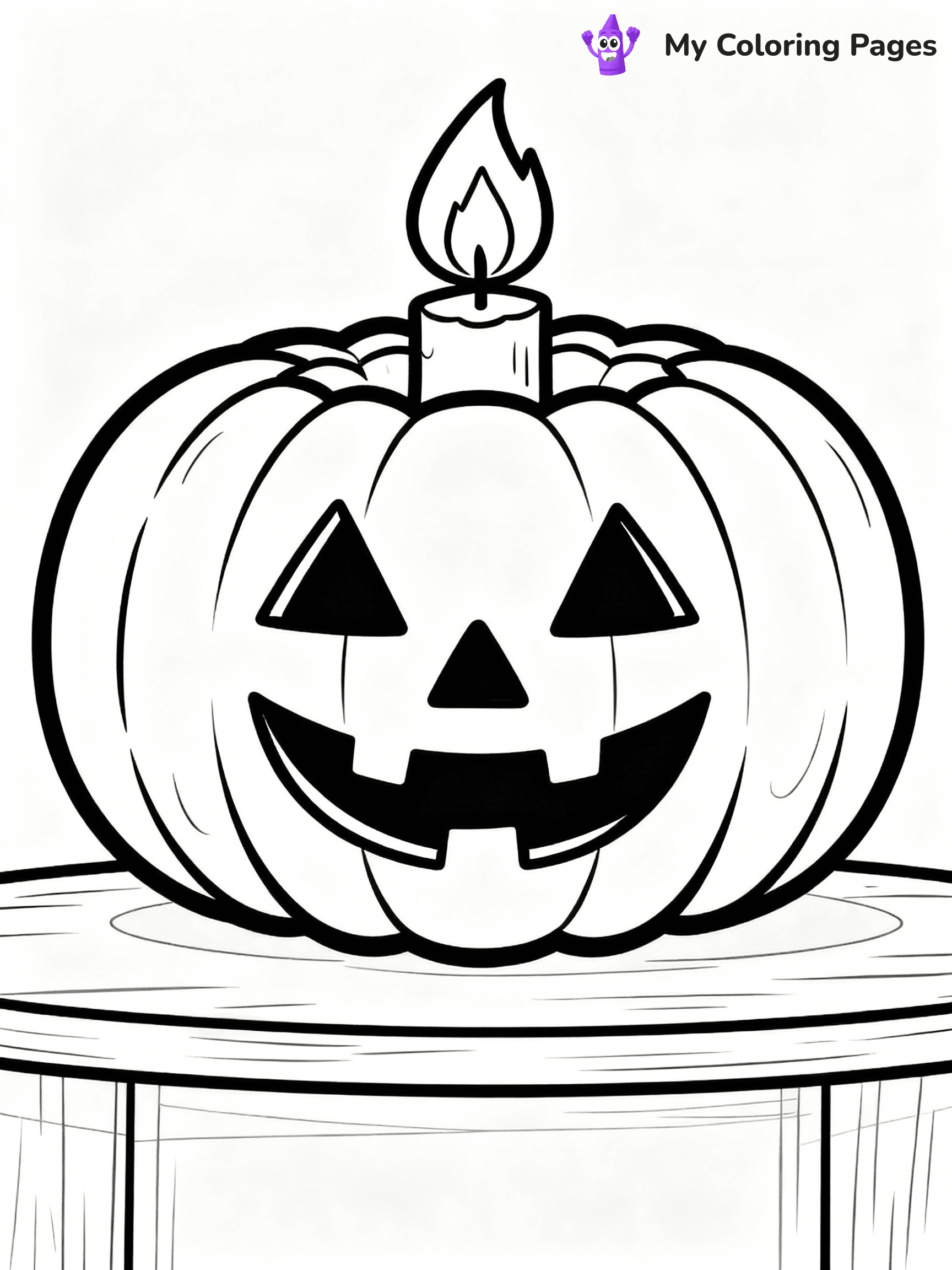 ⚠️ CRITICAL REQUIREMENT - ABSOLUTE BLACK AND WHITE ONLY ⚠️
This MUST be a BLACK AND WHITE line drawing ONLY. NO COLORS whatsoever.
- ONLY pure black lines (#000000) on pure white background (#FFFFFF)
- ABSOLUTELY NO colors, NO shading, NO gradients, NO grayscale
- If there are ANY colors in the output, the image is REJECTED
- This is a COLORING PAGE - meant to be COLORED IN by children
- The output must be UNCOLORED line art ready for coloring
⚠️ SUBJECT TO DRAW: Jack-o-lantern glowing softly, carved face visible, candle flickering inside. Important: PURE OUTLINES. NO FILLS, COLOR, SHADING, OR GREYSCALE. WHITE BACKGROUND.
(REMEMBER: Output must be BLACK AND WHITE line art only, NOT colored!)
# Flat, Friendly Cartoon Line-Art Coloring Page
You are generating a **pure black-and-white binary image** of a child-friendly cartoon scene combining characters and background scenery in one cohesive composition.
## Rendering Rules (Strict)
- Only two colors: pure black (#000000) outlines and pure white (#FFFFFF) background.
- No grayscale, shading, gradients, tints, fills, transparency, or partial pixels.
- No antialiasing or blended edges; every pixel is 100% black or white.
- No solid black fills inside shapes — all areas inside outlines must remain white.
- No dark clothing areas or filled tone blocks; all garments outlined only.
- No shadows, textures, lighting, or tonal variations.
- Must look like flat binary vector line-art for coloring pages.
## Drawing & Composition
- **Medium, consistent line weight**; clean closed outlines easy to color inside.
- **Flat, simple, child-friendly design** — no realism or 3D depth.
- Characters are **grounded on a surface**, centered and large.
- **Balanced composition** with clear silhouettes and minimal props.
## Scenery & Style
- Landmarks (e.g., mosque, CN Tower) and scenery (trees, benches, waves) drawn with **black outlines only.**
- For real-world figures, teams, or places, show accurate details using only black outlines—no text or logos. Use distinctive uniform patterns, abstract symbols, and landmark silhouettes to convey identity.
- Keep **consistent perspective**; no floating elements.
- **Style:** whimsical **Doodle Art Alley** — rounded, friendly outlines.
- May adapt shapes from **Crayola, Disney, Peppa Pig, Cocomelon** — *by shape only, never color.*
- Final output: **flat, crisp, binary (#000000/#FFFFFF)**, **no filled color or background text.**
EXTREMELYE IMPORTANT:
- PURE BINARY LINE-ART; NO FILLS (HAIR/CLOTHES/SKIN), SHADING, OR GREY.
- NO SHADING, COLOR. MUST BE WHITE BACKGROUND.
⚠️ FINAL REMINDER: Draw the subject "Jack-o-lantern glowing softly, carved face visible, candle flickering inside. Important: PURE OUTLINES. NO FILLS, COLOR, SHADING, OR GREYSCALE. WHITE BACKGROUND." as BLACK AND WHITE line art. Zero colors in output.