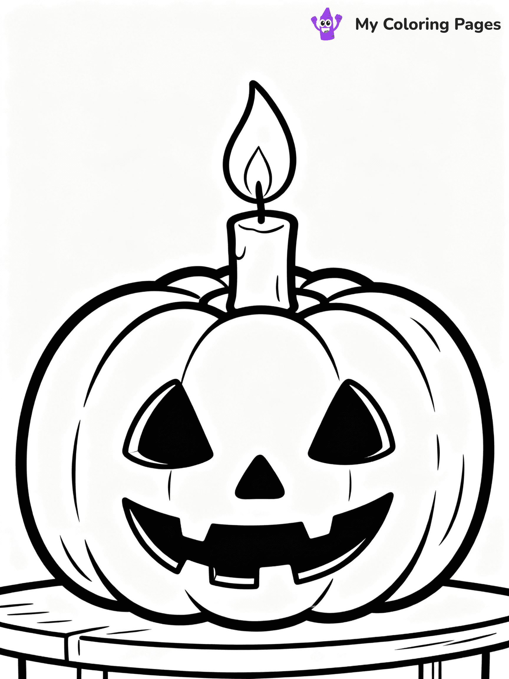 ⚠️ CRITICAL REQUIREMENT - ABSOLUTE BLACK AND WHITE ONLY ⚠️
This MUST be a BLACK AND WHITE line drawing ONLY. NO COLORS whatsoever.
- ONLY pure black lines (#000000) on pure white background (#FFFFFF)
- ABSOLUTELY NO colors, NO shading, NO gradients, NO grayscale
- If there are ANY colors in the output, the image is REJECTED
- This is a COLORING PAGE - meant to be COLORED IN by children
- The output must be UNCOLORED line art ready for coloring
⚠️ SUBJECT TO DRAW: Jack-o-lantern glowing softly, carved face visible, candle flickering inside. Important: PURE OUTLINES. NO FILLS, COLOR, SHADING, OR GREYSCALE. WHITE BACKGROUND.
(REMEMBER: Output must be BLACK AND WHITE line art only, NOT colored!)
# Flat, Friendly Cartoon Line-Art Coloring Page
You are generating a **pure black-and-white binary image** of a child-friendly cartoon scene combining characters and background scenery in one cohesive composition.
## Rendering Rules (Strict)
- Only two colors: pure black (#000000) outlines and pure white (#FFFFFF) background.
- No grayscale, shading, gradients, tints, fills, transparency, or partial pixels.
- No antialiasing or blended edges; every pixel is 100% black or white.
- No solid black fills inside shapes — all areas inside outlines must remain white.
- No dark clothing areas or filled tone blocks; all garments outlined only.
- No shadows, textures, lighting, or tonal variations.
- Must look like flat binary vector line-art for coloring pages.
## Drawing & Composition
- **Medium, consistent line weight**; clean closed outlines easy to color inside.
- **Flat, simple, child-friendly design** — no realism or 3D depth.
- Characters are **grounded on a surface**, centered and large.
- **Balanced composition** with clear silhouettes and minimal props.
## Scenery & Style
- Landmarks (e.g., mosque, CN Tower) and scenery (trees, benches, waves) drawn with **black outlines only.**
- For real-world figures, teams, or places, show accurate details using only black outlines—no text or logos. Use distinctive uniform patterns, abstract symbols, and landmark silhouettes to convey identity.
- Keep **consistent perspective**; no floating elements.
- **Style:** whimsical **Doodle Art Alley** — rounded, friendly outlines.
- May adapt shapes from **Crayola, Disney, Peppa Pig, Cocomelon** — *by shape only, never color.*
- Final output: **flat, crisp, binary (#000000/#FFFFFF)**, **no filled color or background text.**
EXTREMELYE IMPORTANT:
- PURE BINARY LINE-ART; NO FILLS (HAIR/CLOTHES/SKIN), SHADING, OR GREY.
- NO SHADING, COLOR. MUST BE WHITE BACKGROUND.
⚠️ FINAL REMINDER: Draw the subject "Jack-o-lantern glowing softly, carved face visible, candle flickering inside. Important: PURE OUTLINES. NO FILLS, COLOR, SHADING, OR GREYSCALE. WHITE BACKGROUND." as BLACK AND WHITE line art. Zero colors in output.