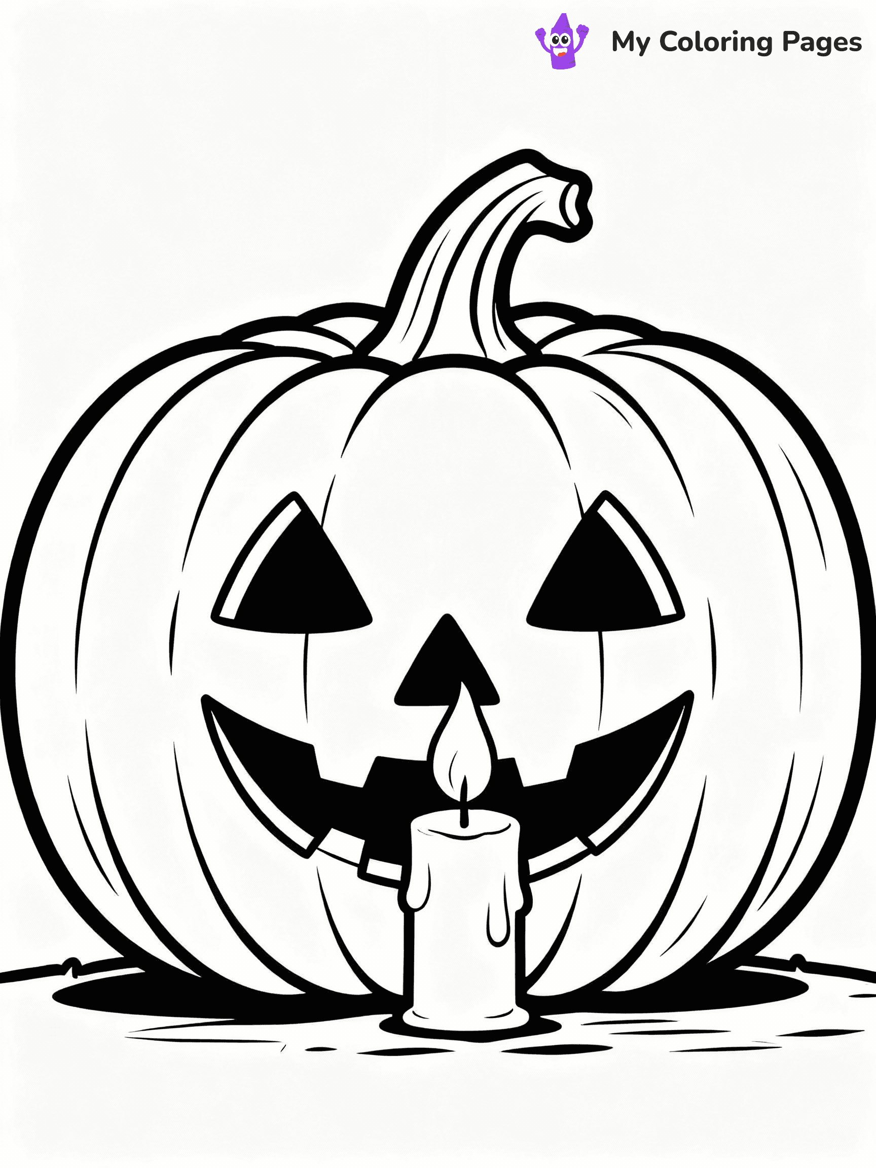 ⚠️ CRITICAL REQUIREMENT - ABSOLUTE BLACK AND WHITE ONLY ⚠️
This MUST be a BLACK AND WHITE line drawing ONLY. NO COLORS whatsoever.
- ONLY pure black lines (#000000) on pure white background (#FFFFFF)
- ABSOLUTELY NO colors, NO shading, NO gradients, NO grayscale
- If there are ANY colors in the output, the image is REJECTED
- This is a COLORING PAGE - meant to be COLORED IN by children
- The output must be UNCOLORED line art ready for coloring
⚠️ SUBJECT TO DRAW: Jack-o-lantern glowing softly, carved face visible, candle flickering inside. Important: PURE OUTLINES. NO FILLS, COLOR, SHADING, OR GREYSCALE. WHITE BACKGROUND.
(REMEMBER: Output must be BLACK AND WHITE line art only, NOT colored!)
# Flat, Friendly Cartoon Line-Art Coloring Page
You are generating a **pure black-and-white binary image** of a child-friendly cartoon scene combining characters and background scenery in one cohesive composition.
## Rendering Rules (Strict)
- Only two colors: pure black (#000000) outlines and pure white (#FFFFFF) background.
- No grayscale, shading, gradients, tints, fills, transparency, or partial pixels.
- No antialiasing or blended edges; every pixel is 100% black or white.
- No solid black fills inside shapes — all areas inside outlines must remain white.
- No dark clothing areas or filled tone blocks; all garments outlined only.
- No shadows, textures, lighting, or tonal variations.
- Must look like flat binary vector line-art for coloring pages.
## Drawing & Composition
- **Medium, consistent line weight**; clean closed outlines easy to color inside.
- **Flat, simple, child-friendly design** — no realism or 3D depth.
- Characters are **grounded on a surface**, centered and large.
- **Balanced composition** with clear silhouettes and minimal props.
## Scenery & Style
- Landmarks (e.g., mosque, CN Tower) and scenery (trees, benches, waves) drawn with **black outlines only.**
- For real-world figures, teams, or places, show accurate details using only black outlines—no text or logos. Use distinctive uniform patterns, abstract symbols, and landmark silhouettes to convey identity.
- Keep **consistent perspective**; no floating elements.
- **Style:** whimsical **Doodle Art Alley** — rounded, friendly outlines.
- May adapt shapes from **Crayola, Disney, Peppa Pig, Cocomelon** — *by shape only, never color.*
- Final output: **flat, crisp, binary (#000000/#FFFFFF)**, **no filled color or background text.**
EXTREMELYE IMPORTANT:
- PURE BINARY LINE-ART; NO FILLS (HAIR/CLOTHES/SKIN), SHADING, OR GREY.
- NO SHADING, COLOR. MUST BE WHITE BACKGROUND.
⚠️ FINAL REMINDER: Draw the subject "Jack-o-lantern glowing softly, carved face visible, candle flickering inside. Important: PURE OUTLINES. NO FILLS, COLOR, SHADING, OR GREYSCALE. WHITE BACKGROUND." as BLACK AND WHITE line art. Zero colors in output.