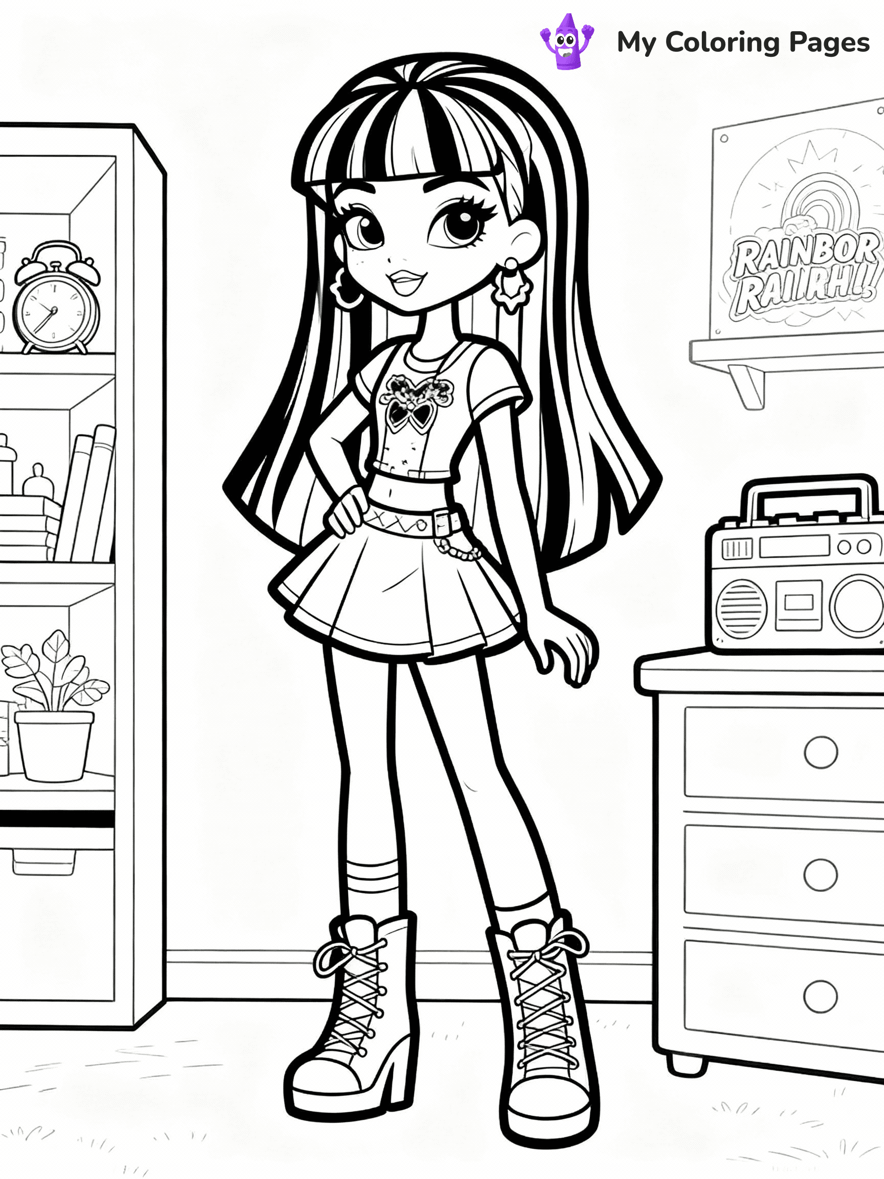 Rainbow High Coloring Pages - 17