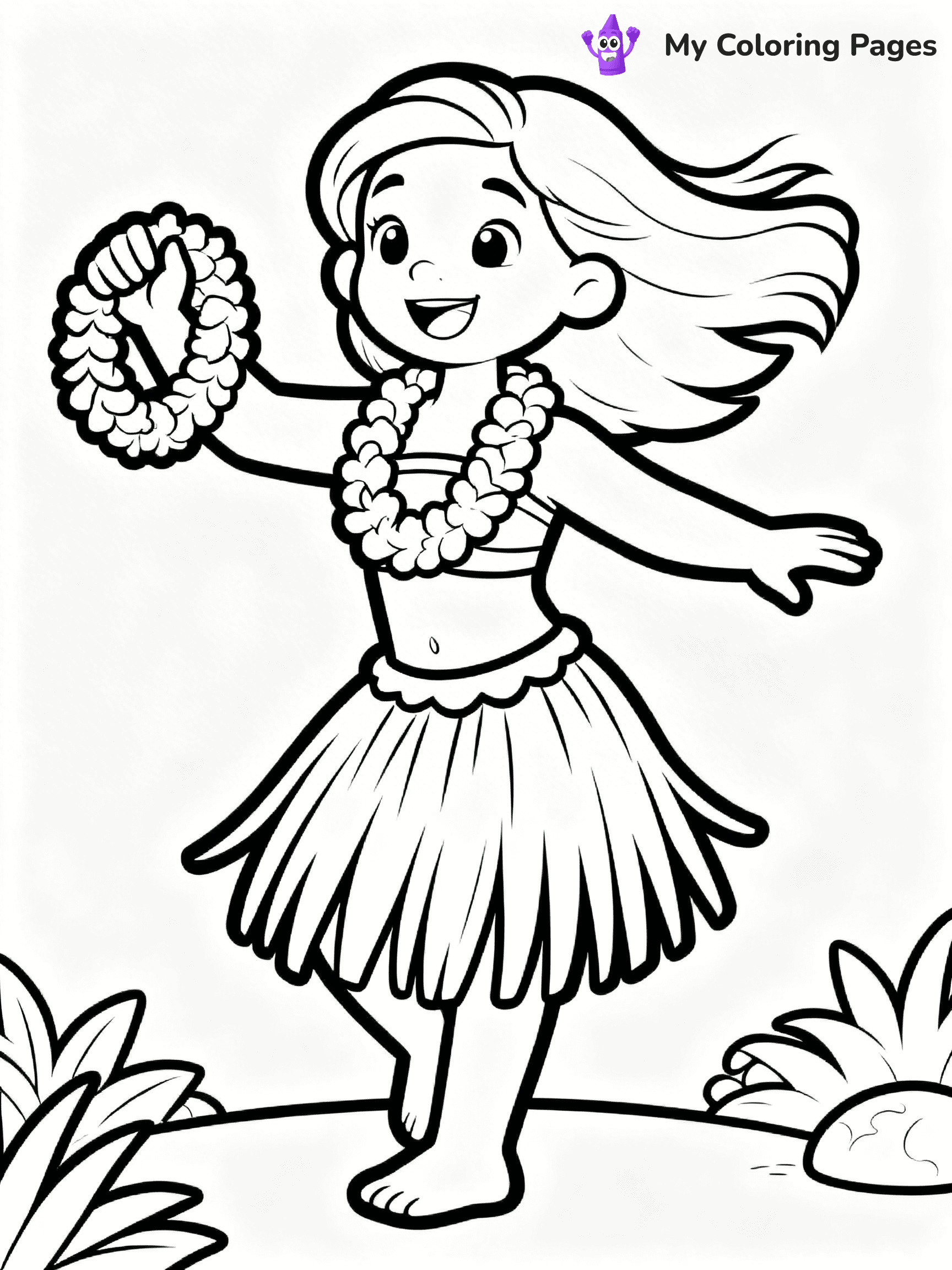 Easy Hawaii Coloring Pages - 20