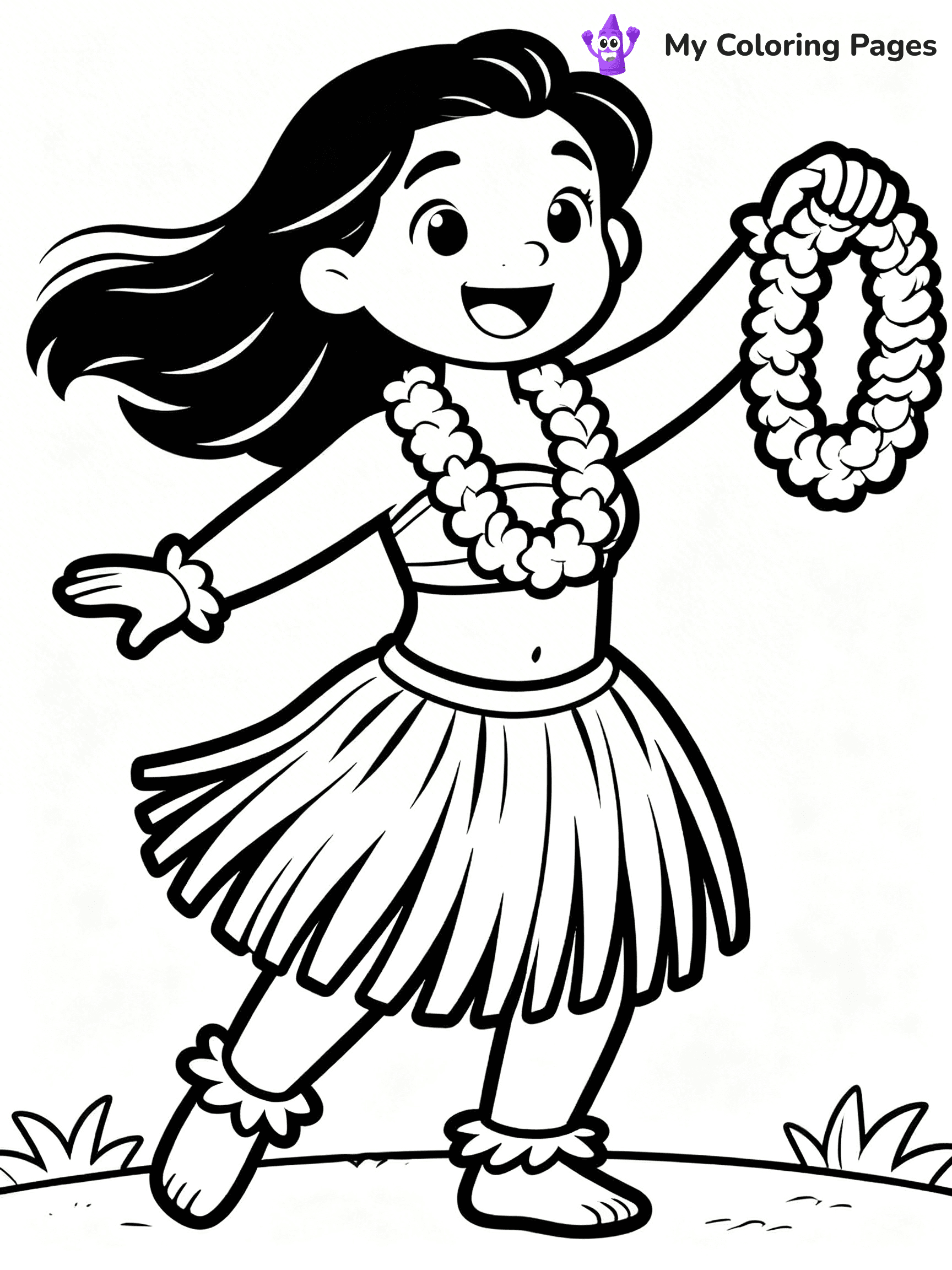 Easy Hawaii Coloring Pages - 19
