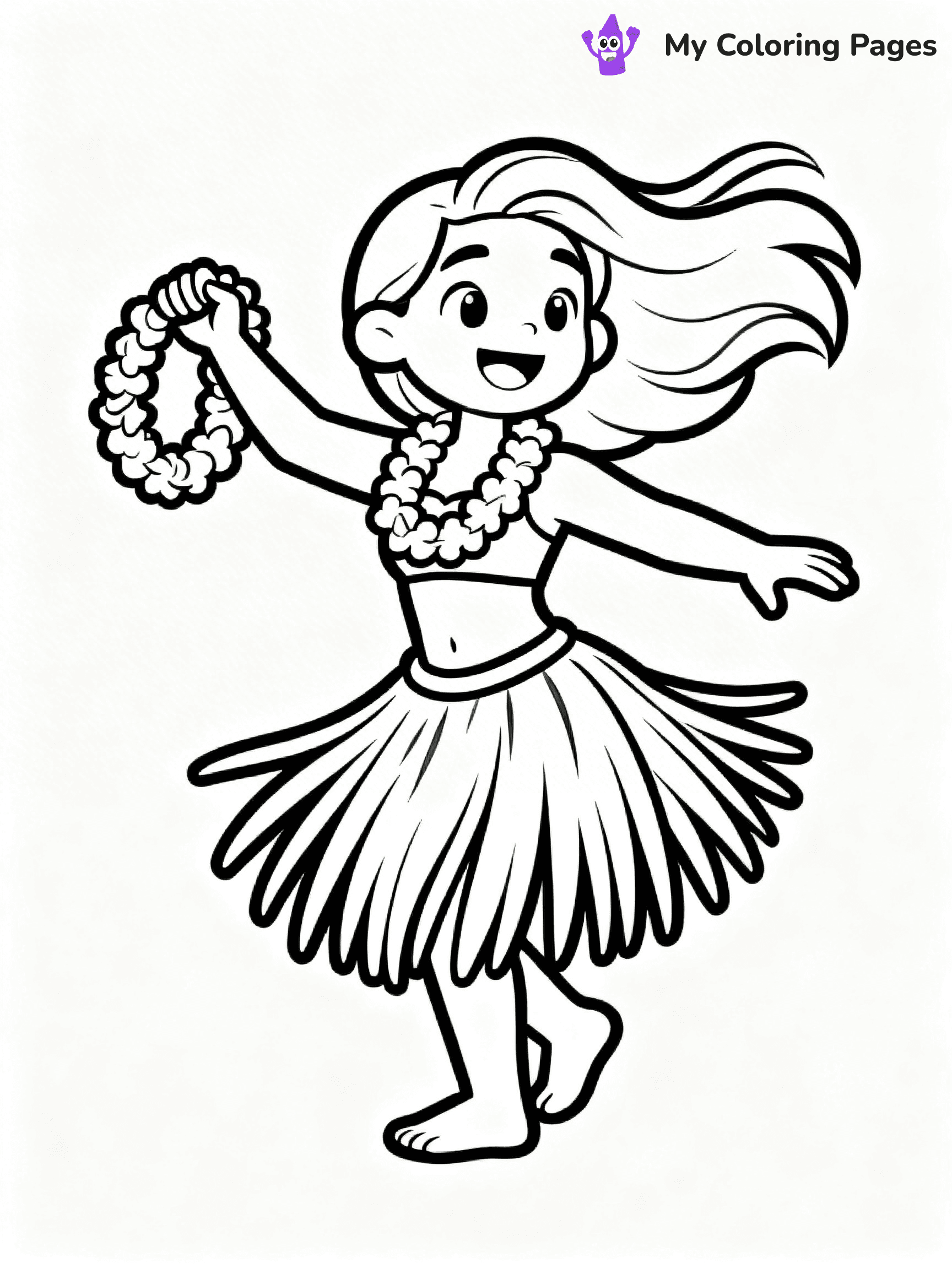 Easy Hawaii Coloring Pages - 17