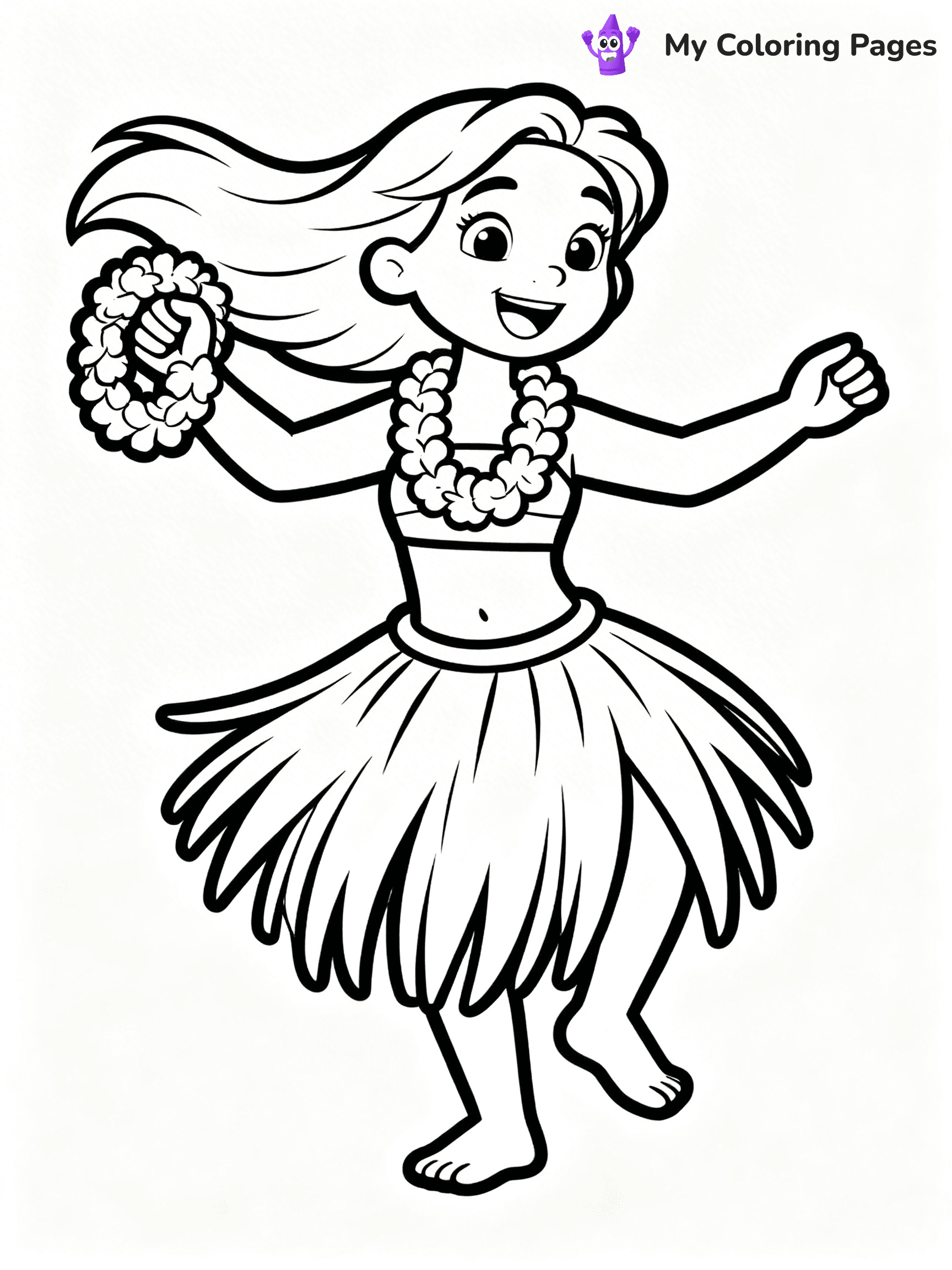 Easy Hawaii Coloring Pages - 16