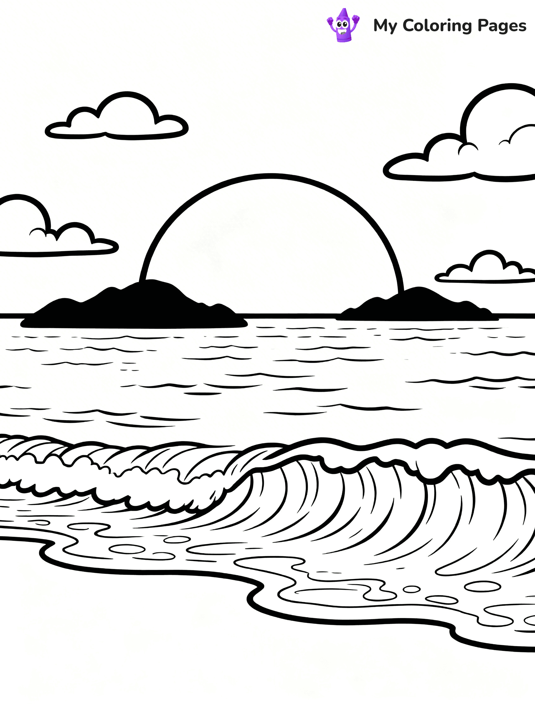 Easy Hawaii Coloring Pages - 1