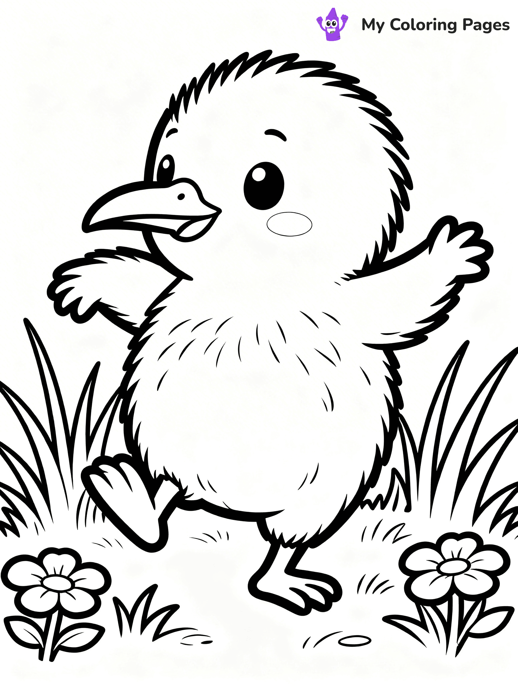 Kiwi Bird Coloring Pages - 63