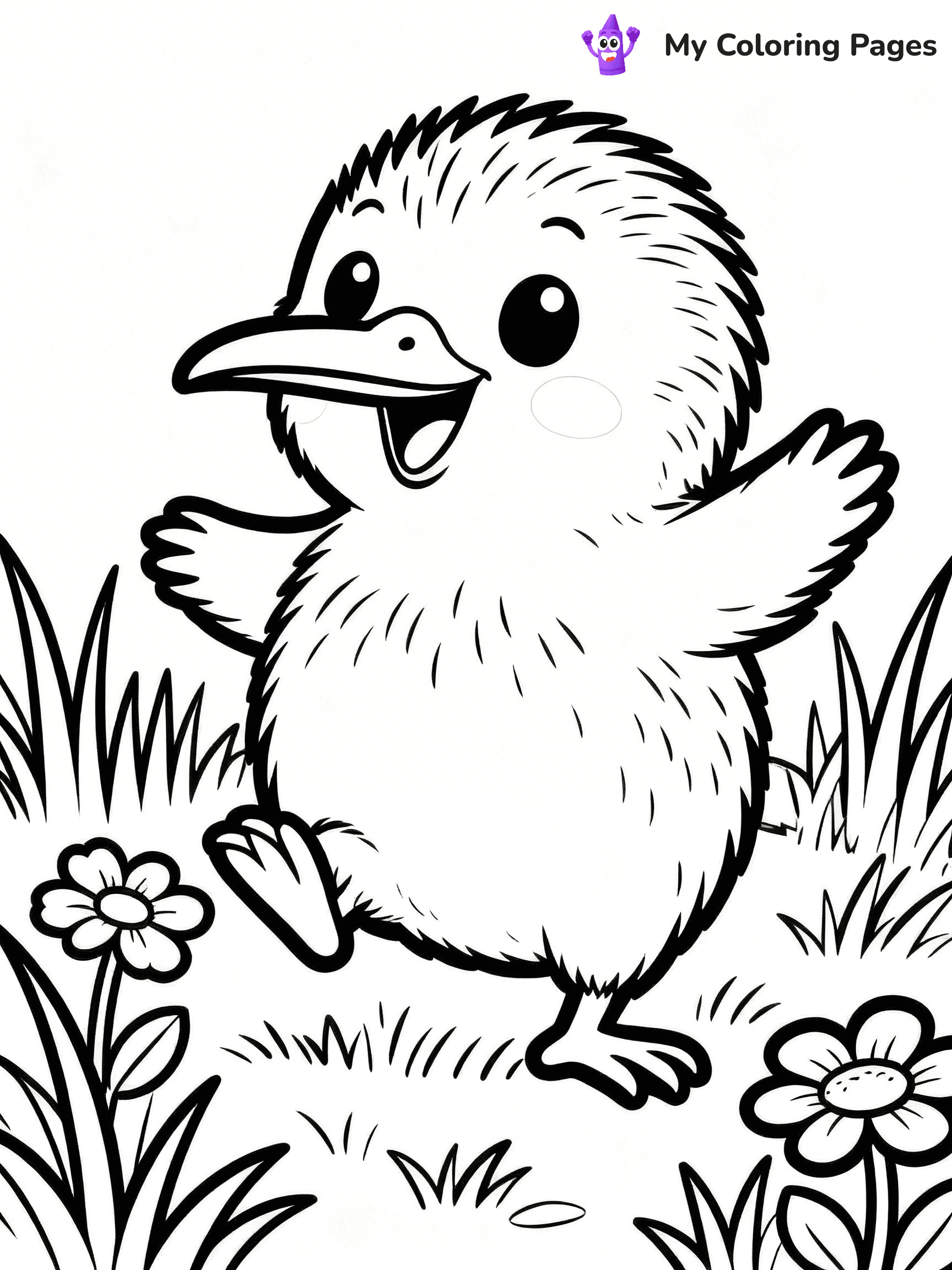 Kiwi Bird Coloring Pages - 60