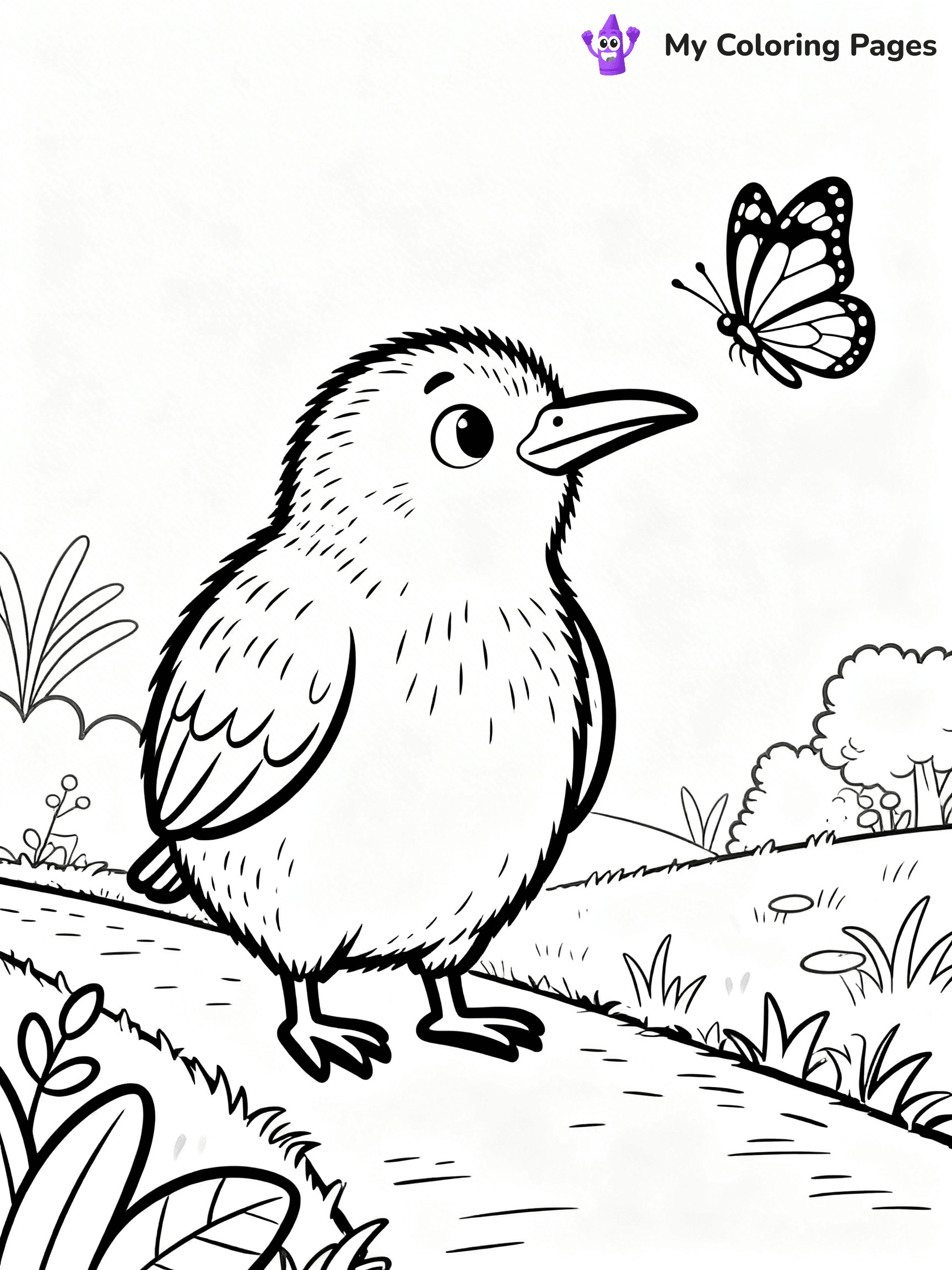 Kiwi Bird Coloring Pages - 58