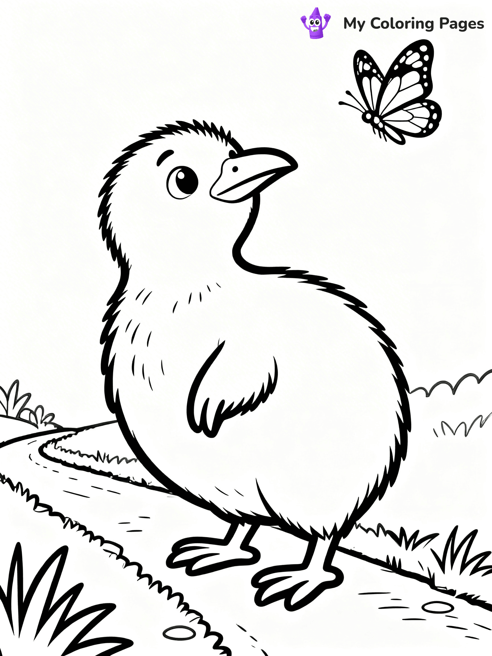 Kiwi Bird Coloring Pages - 57