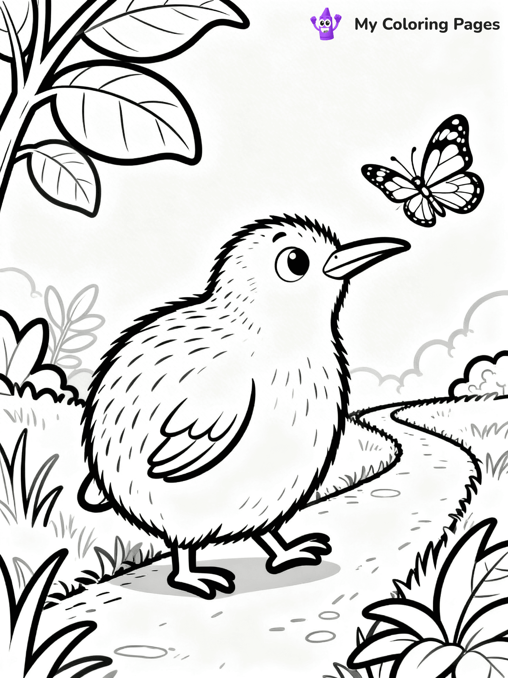 Kiwi Bird Coloring Pages - 56