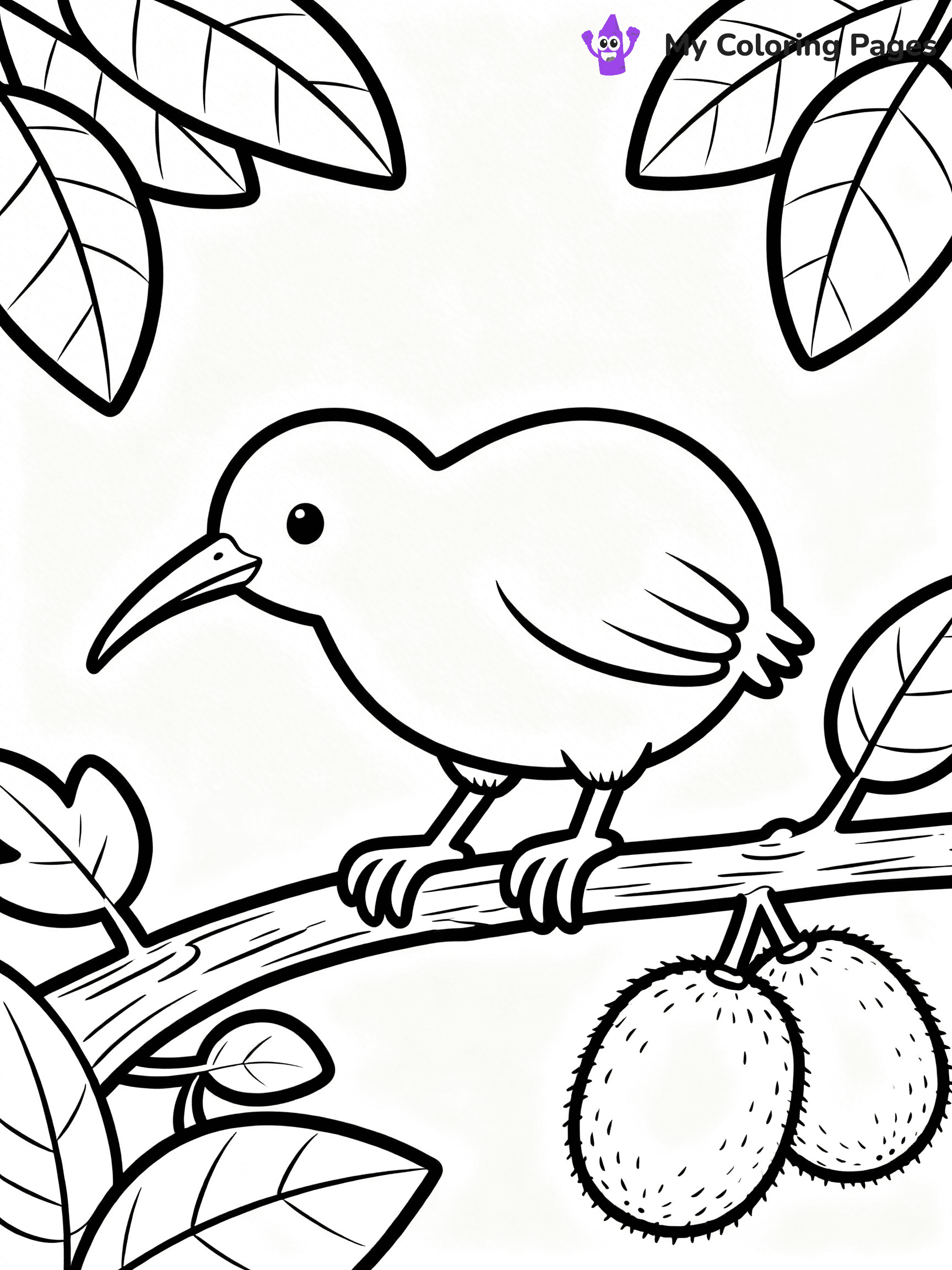 Kiwi Bird Coloring Pages - 49