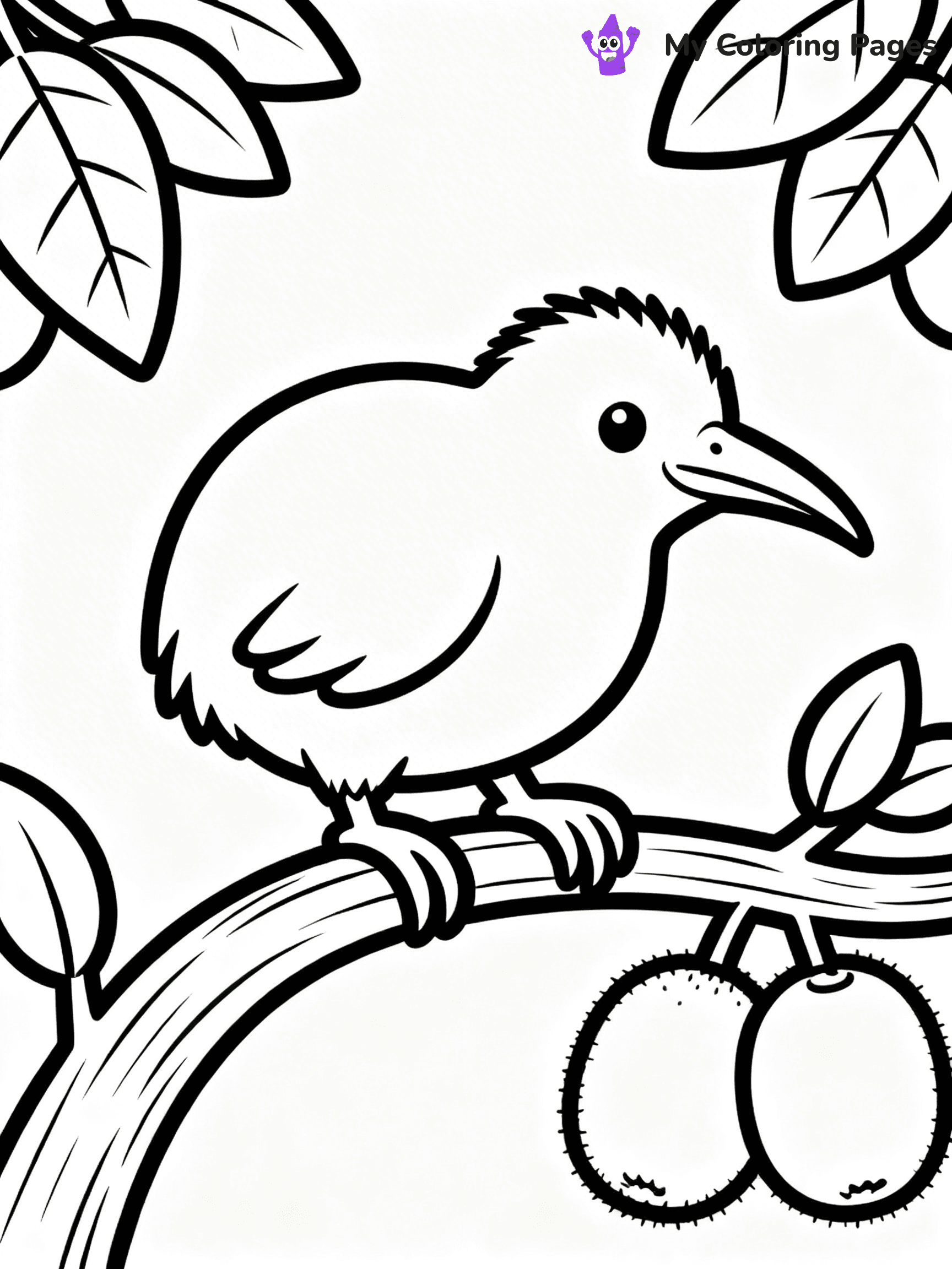 Kiwi Bird Coloring Pages - 48