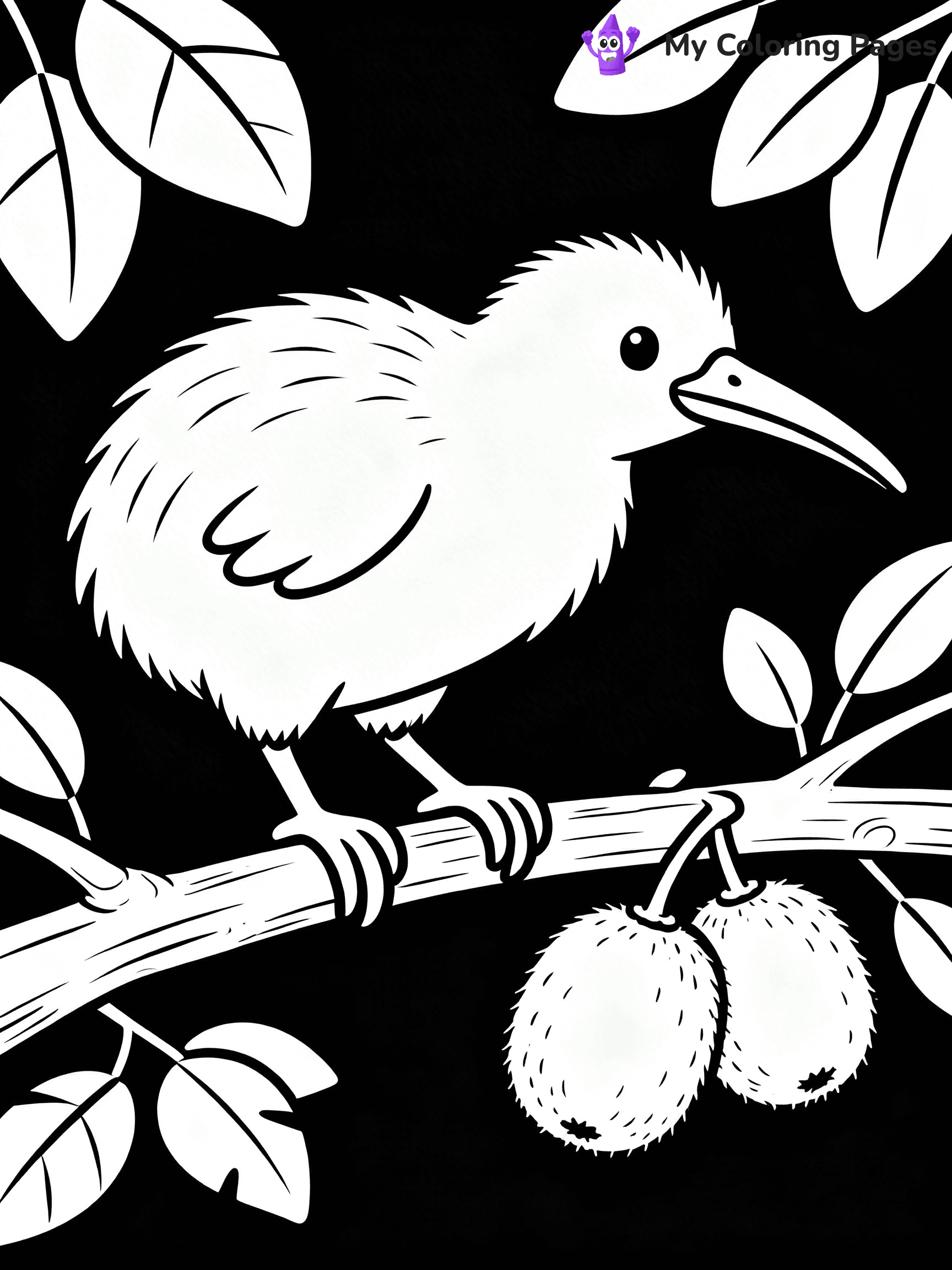 Kiwi Bird Coloring Pages - 47