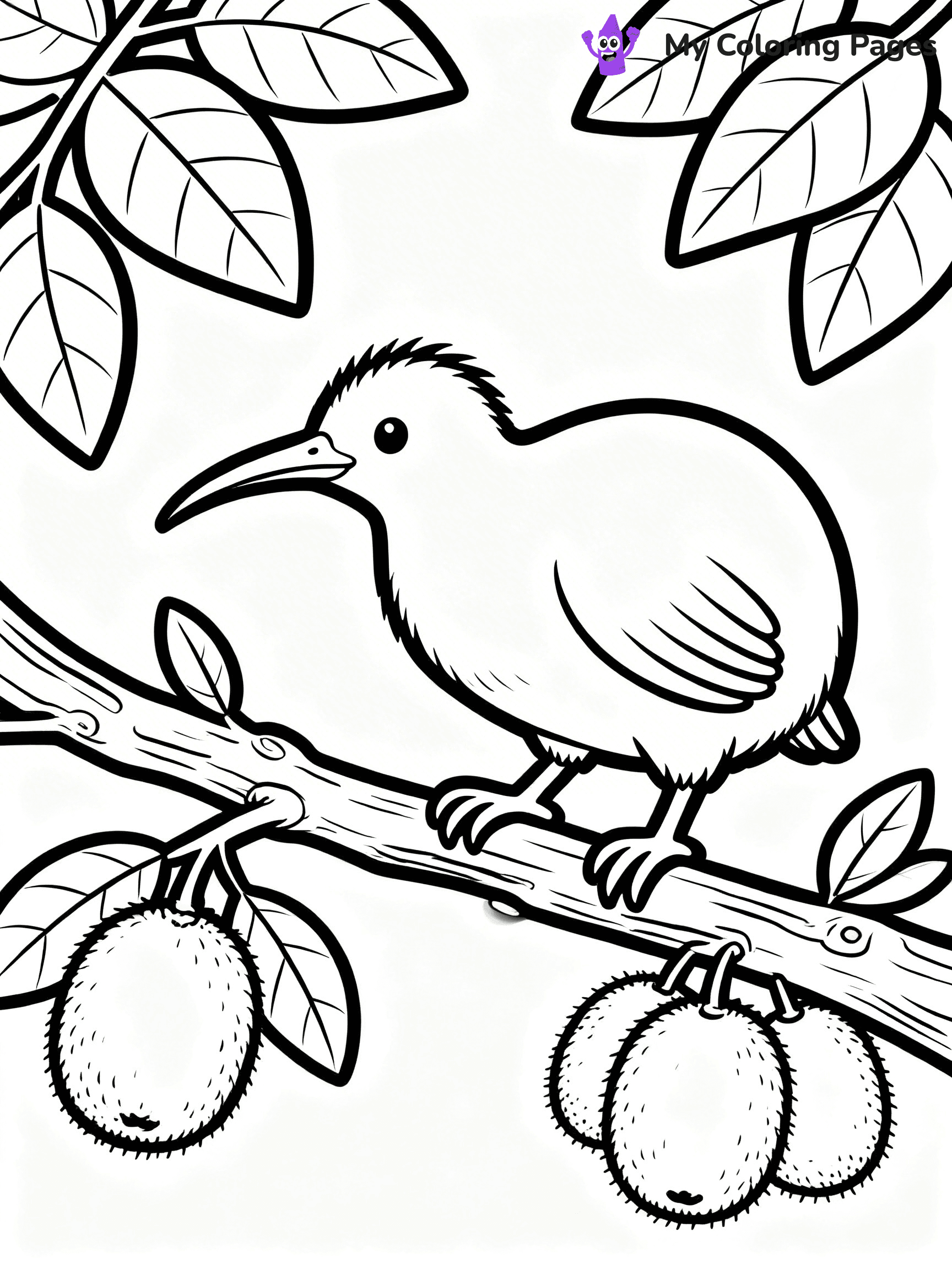 Kiwi Bird Coloring Pages - 46
