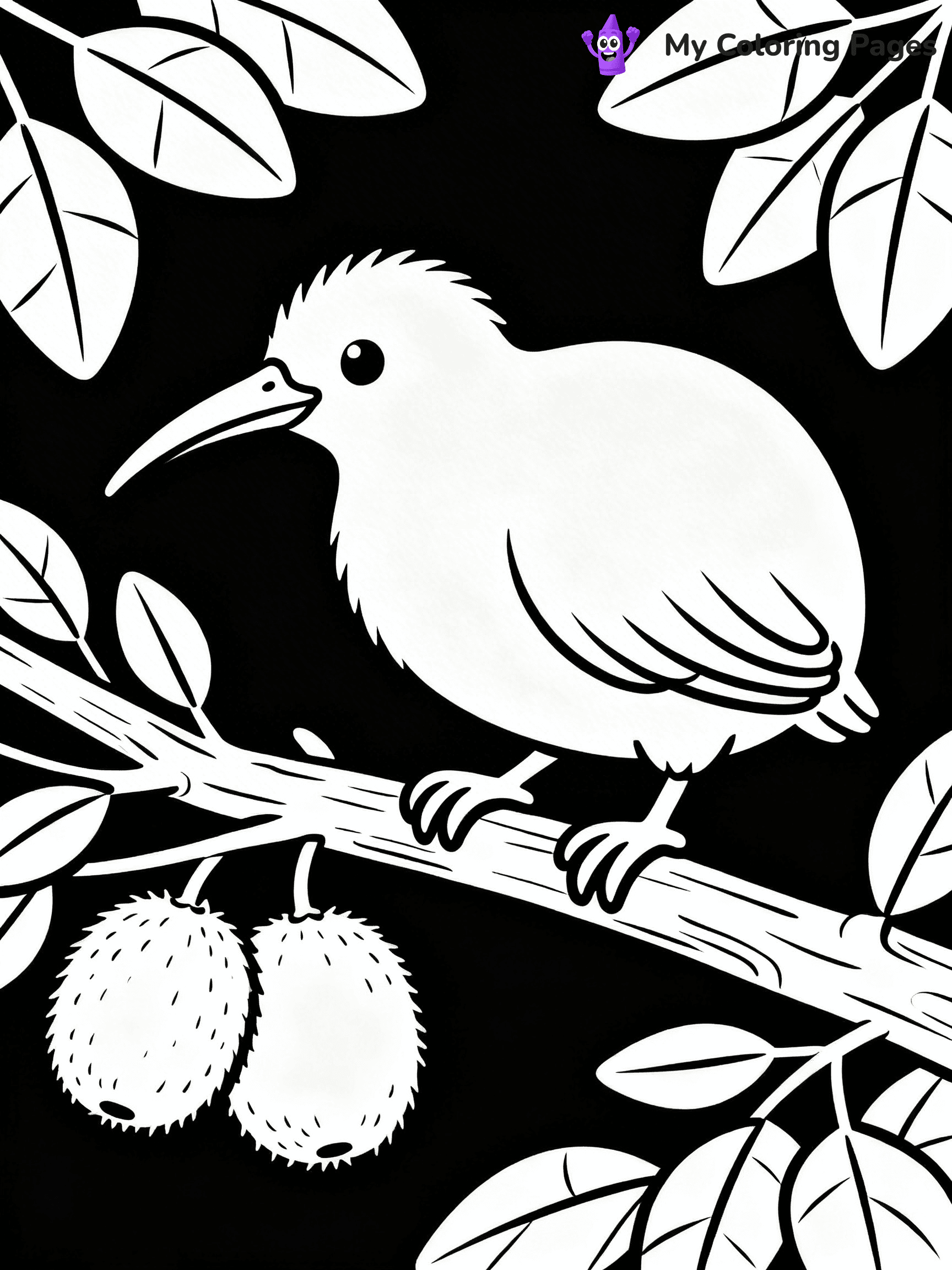 Kiwi Bird Coloring Pages - 45