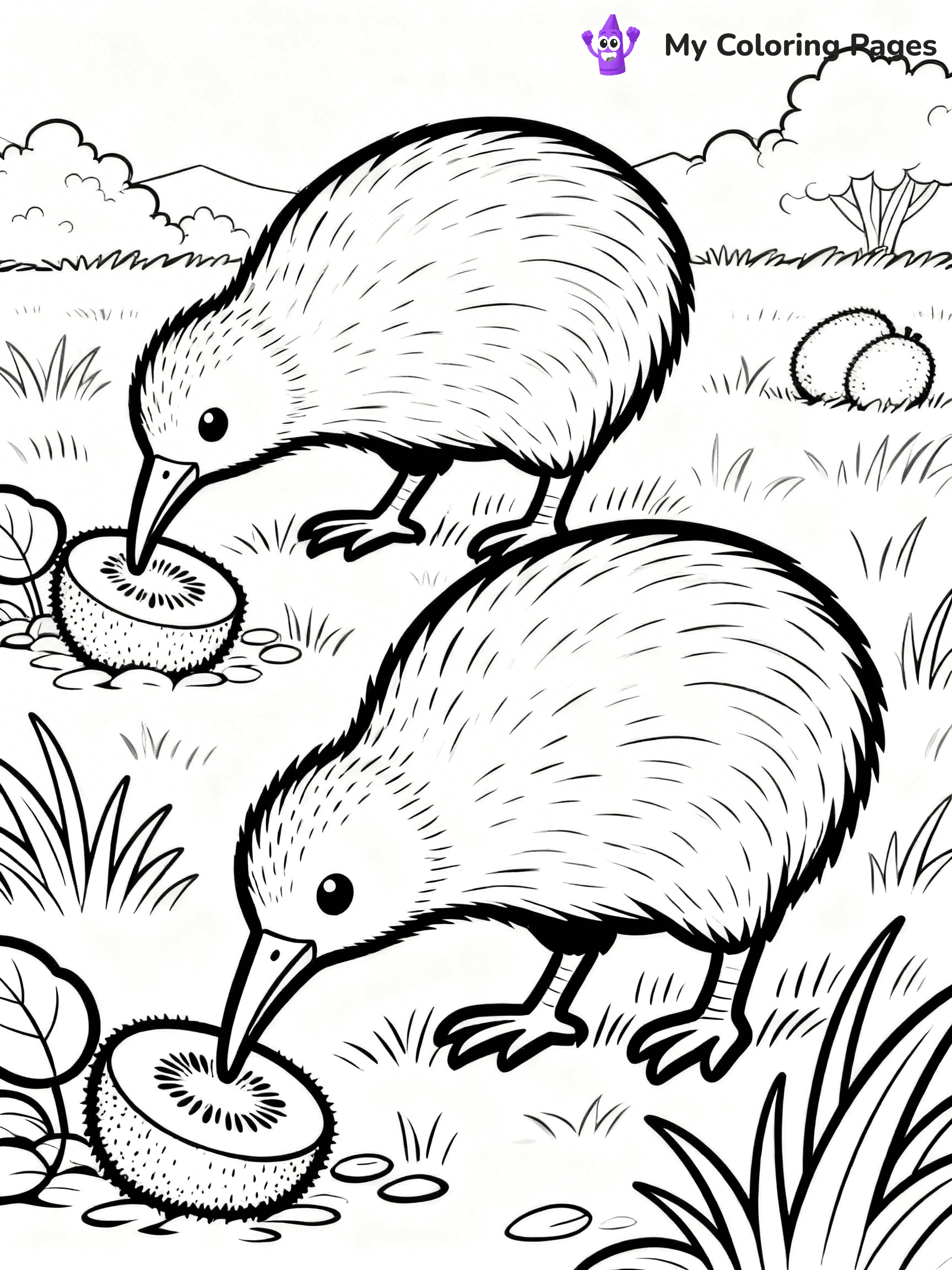 Kiwi Bird Coloring Pages - 41