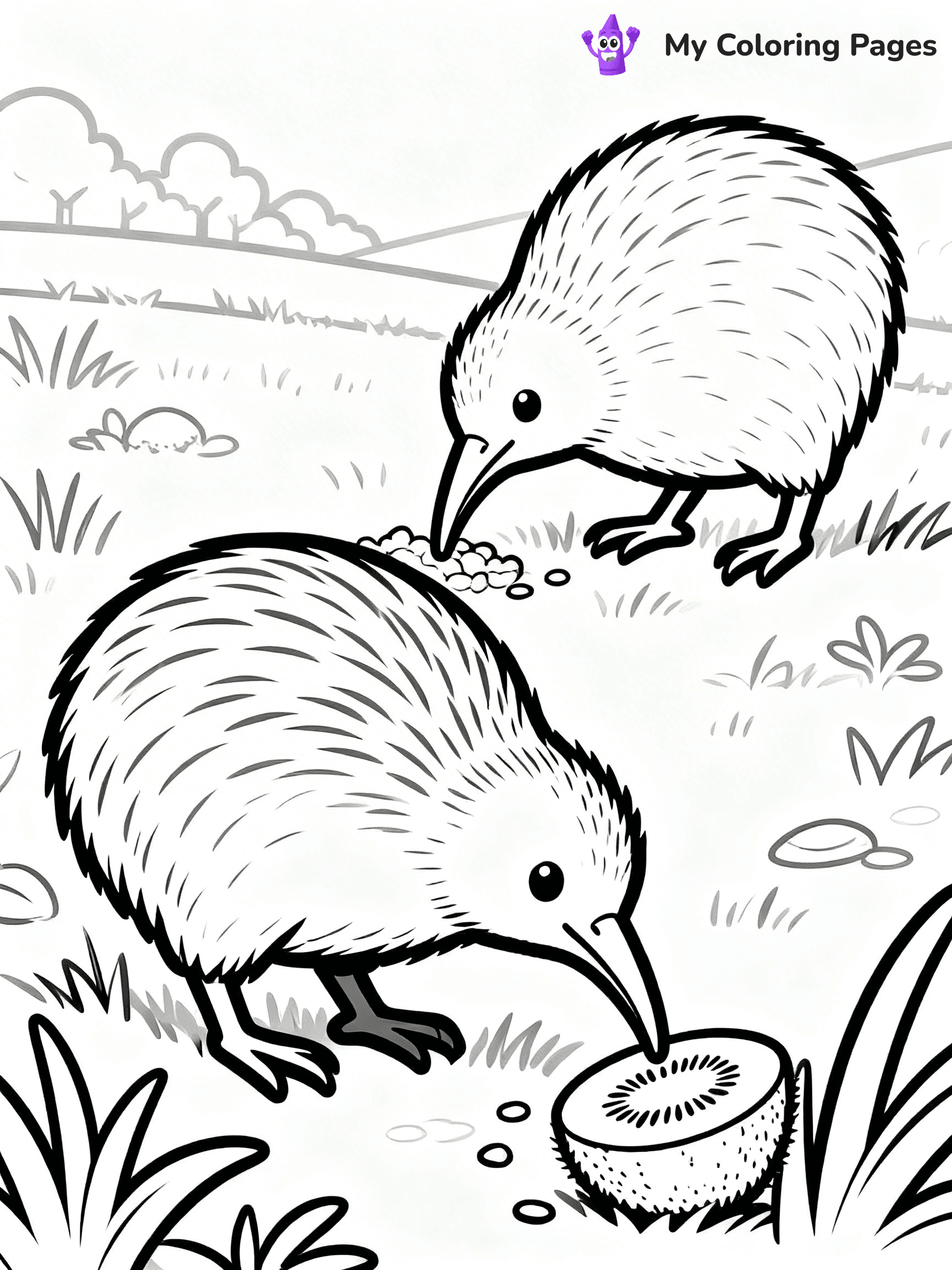 Kiwi Bird Coloring Pages - 39